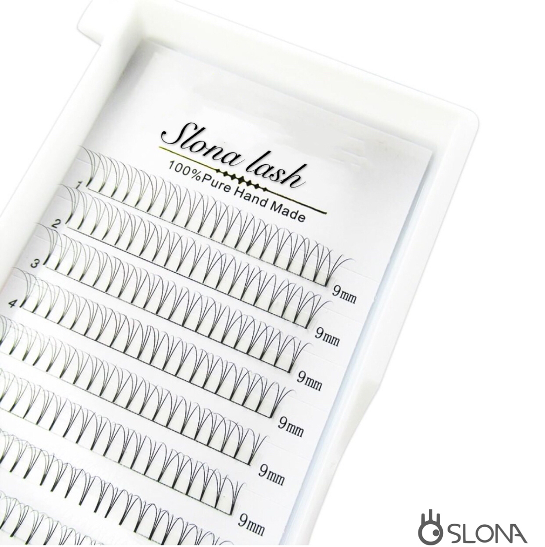 3d short base eyelash premade fans heat bond