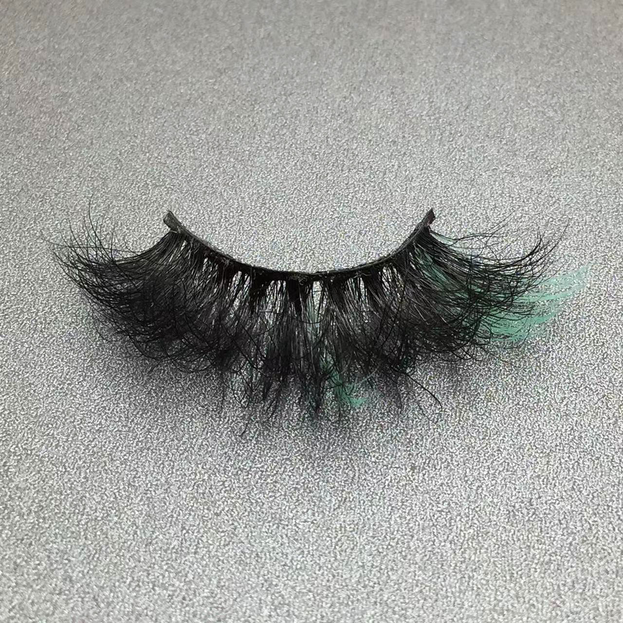 9X-72C lash strips with colored ends wholesale lashes3d wholesale vendor 25mm eyelashes