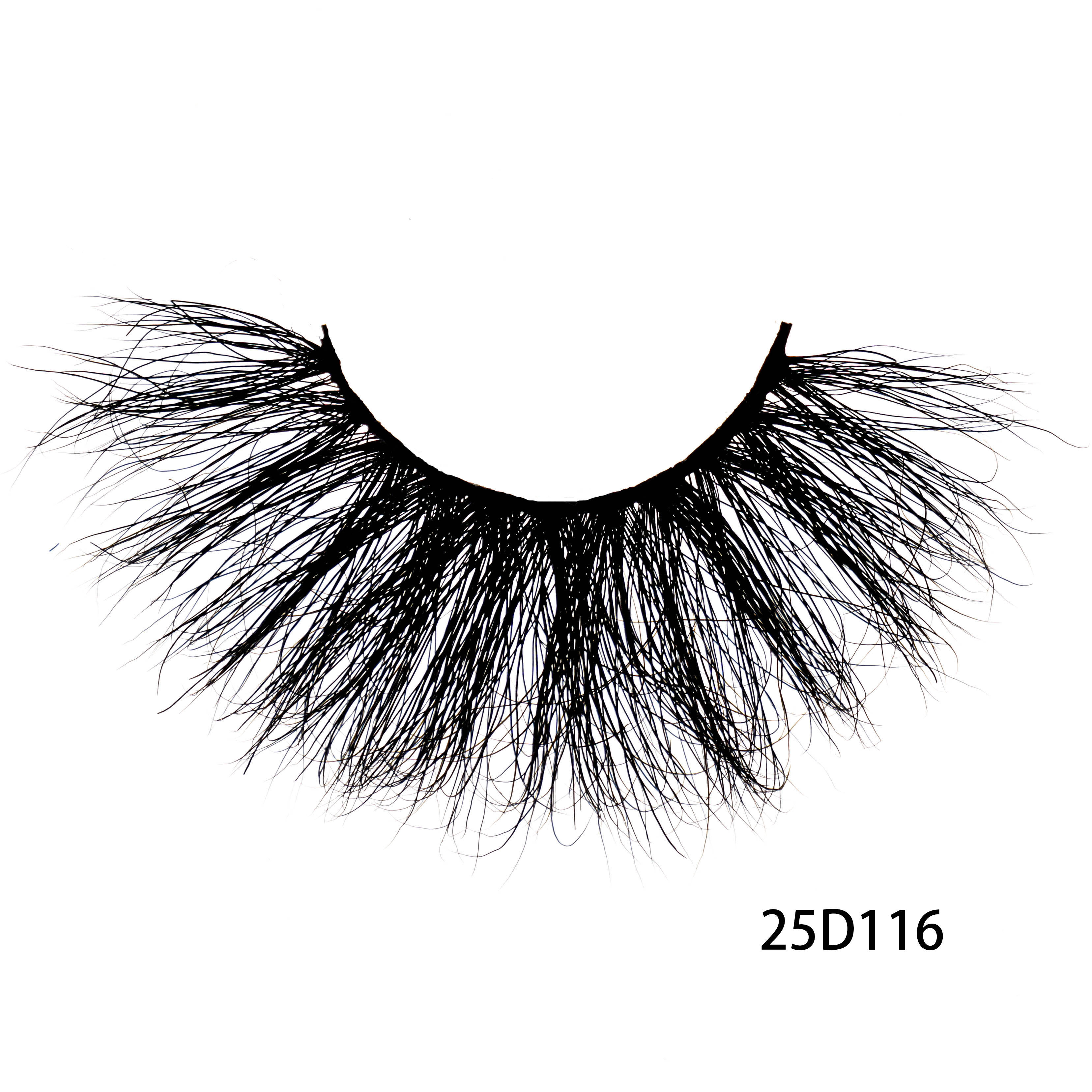 25D116 Mink fur eyelash custom packaging eyelash full strip 5d wholesale mink eyelash box packaging