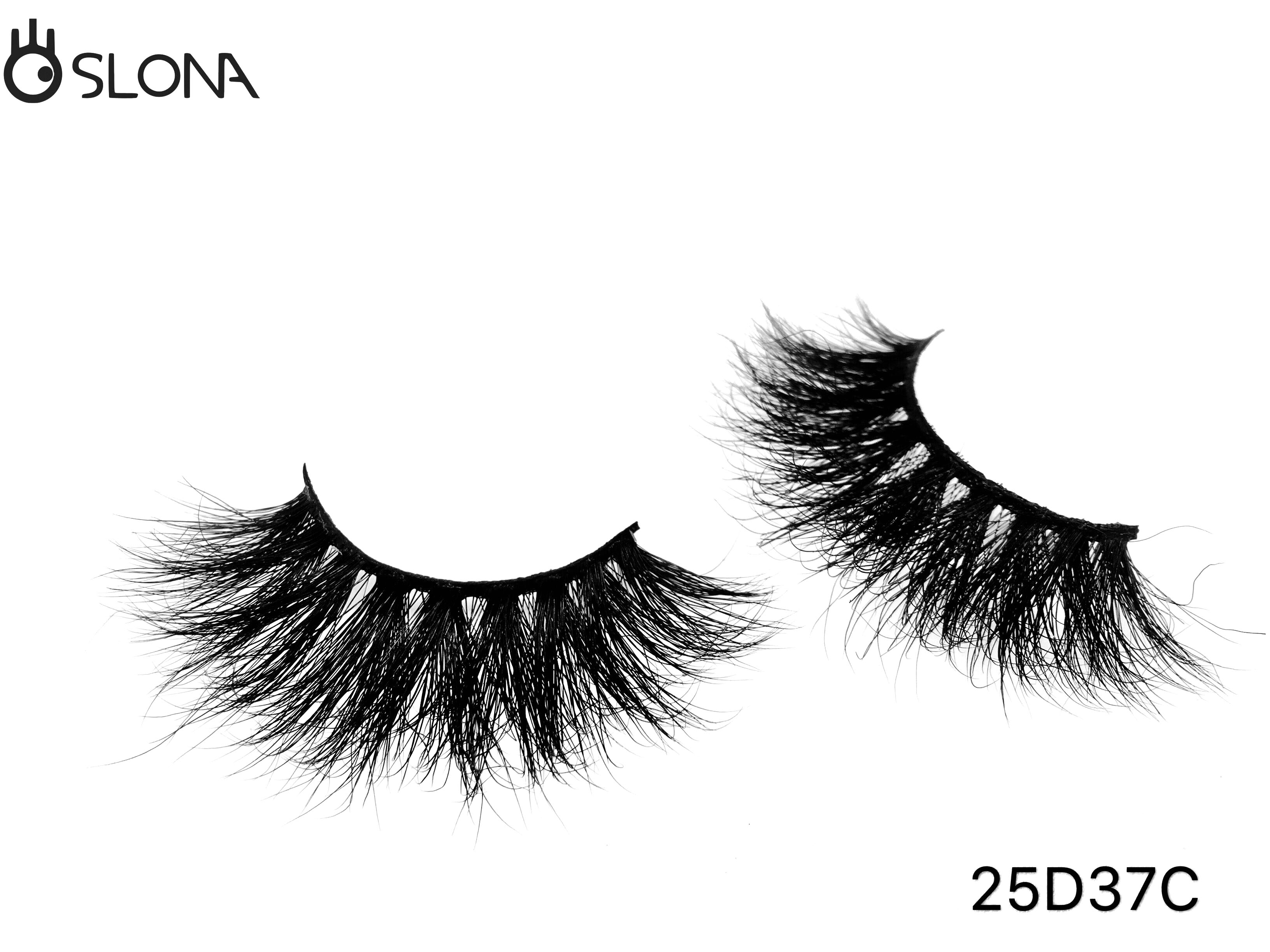 25D37C 25mm top quality cruelty-free soft fluffy full strip wholesale real mink eyelash