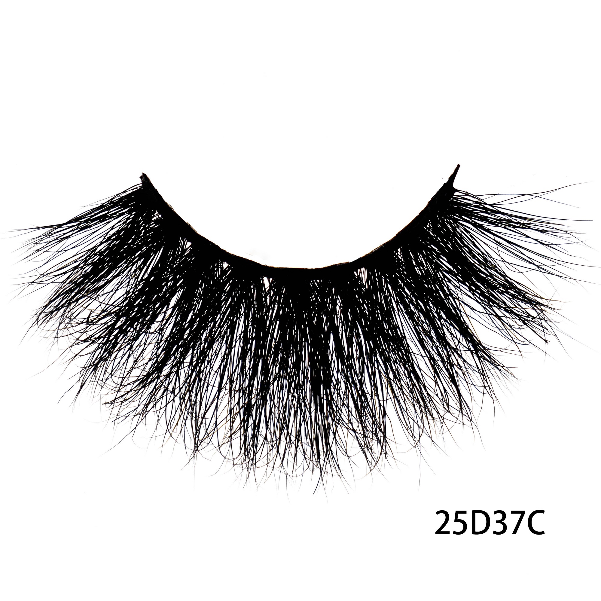 25D37C 25mm top quality cruelty-free soft fluffy full strip wholesale real mink eyelash