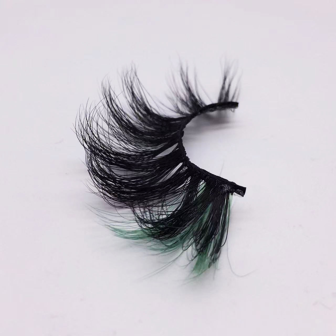 678A-7C Wholesale 3D/5D/6D/25mm colored Strip Eyelash Extension Real Mink Eye Lashes whole sale lashes