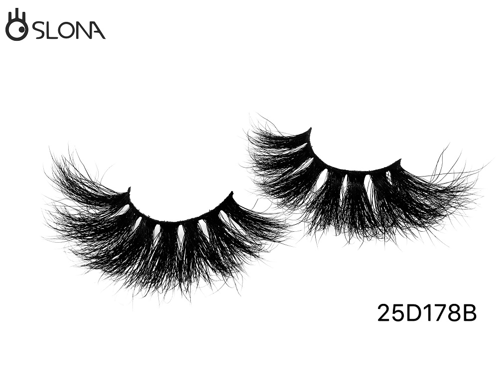 25D178B customized packing with tweezers 5D 6D mink lashes 25mm mink eyelashes vendor