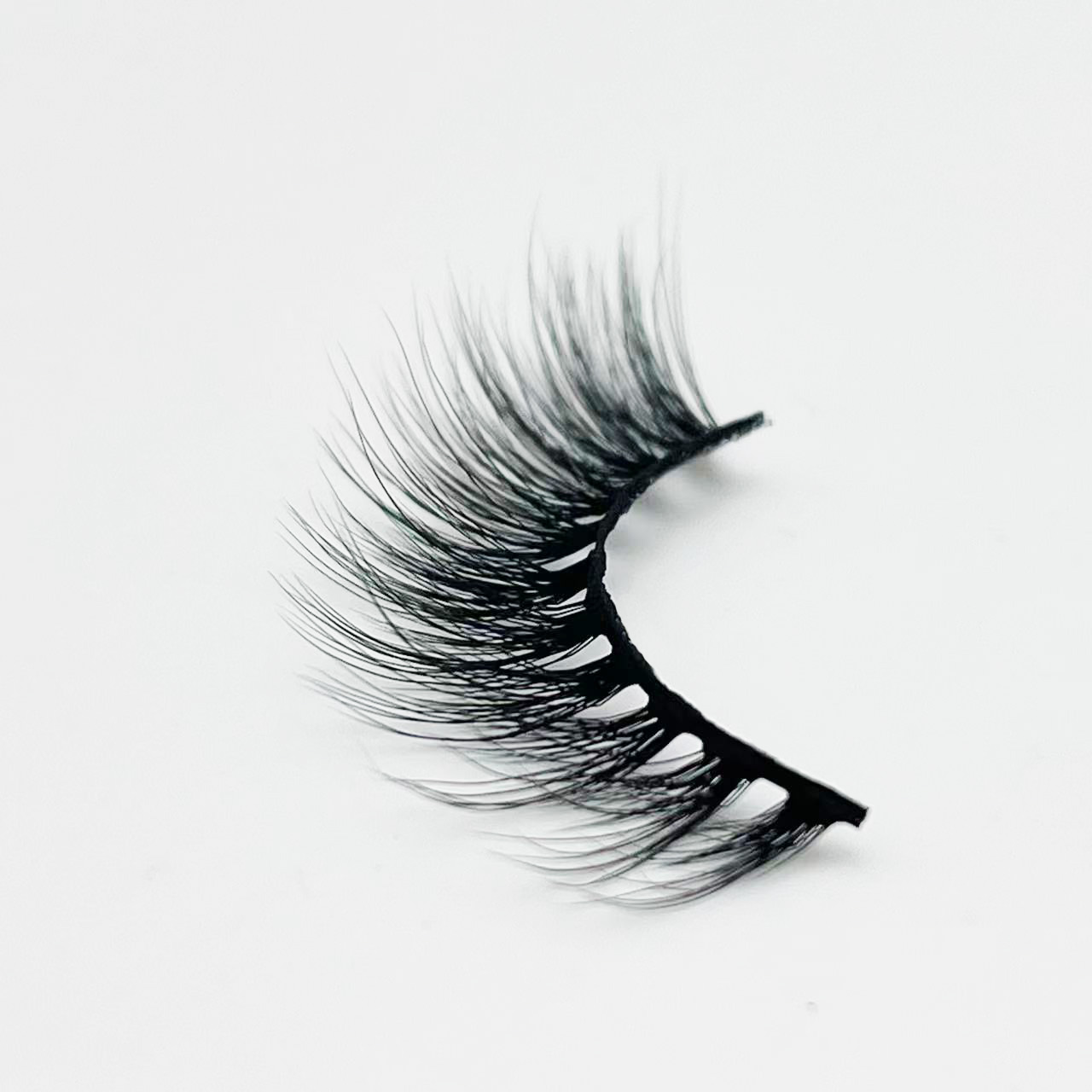 D497 Natural eyelashes wholesale 5d fluffy full strip faux mink eyelashes black cotton band false eye lashes