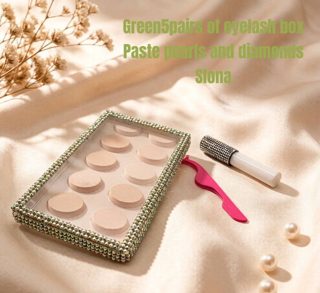 Pearl-studded eyelash box (5 pairs)