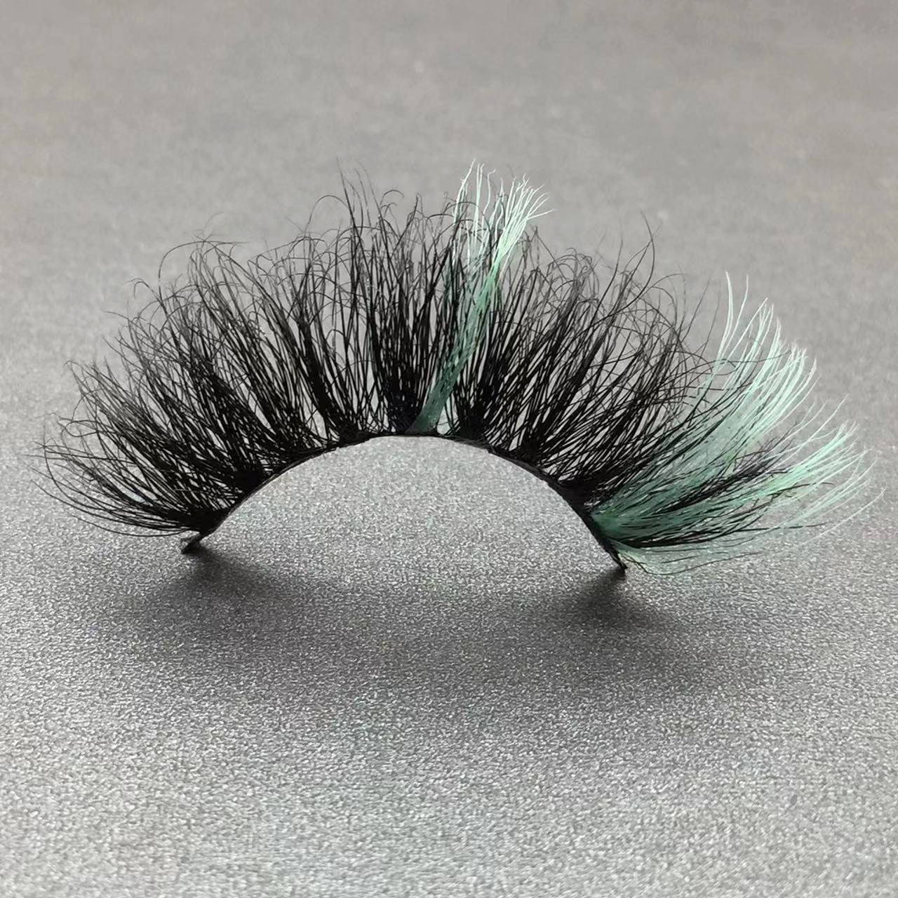 9X-72C lash strips with colored ends wholesale lashes3d wholesale vendor 25mm eyelashes