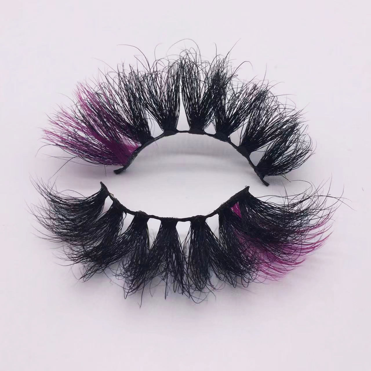670A-6C Private label colorful lashes 3D colored faux mink lashes fluffy mink 5D lashes dramatic color mink
