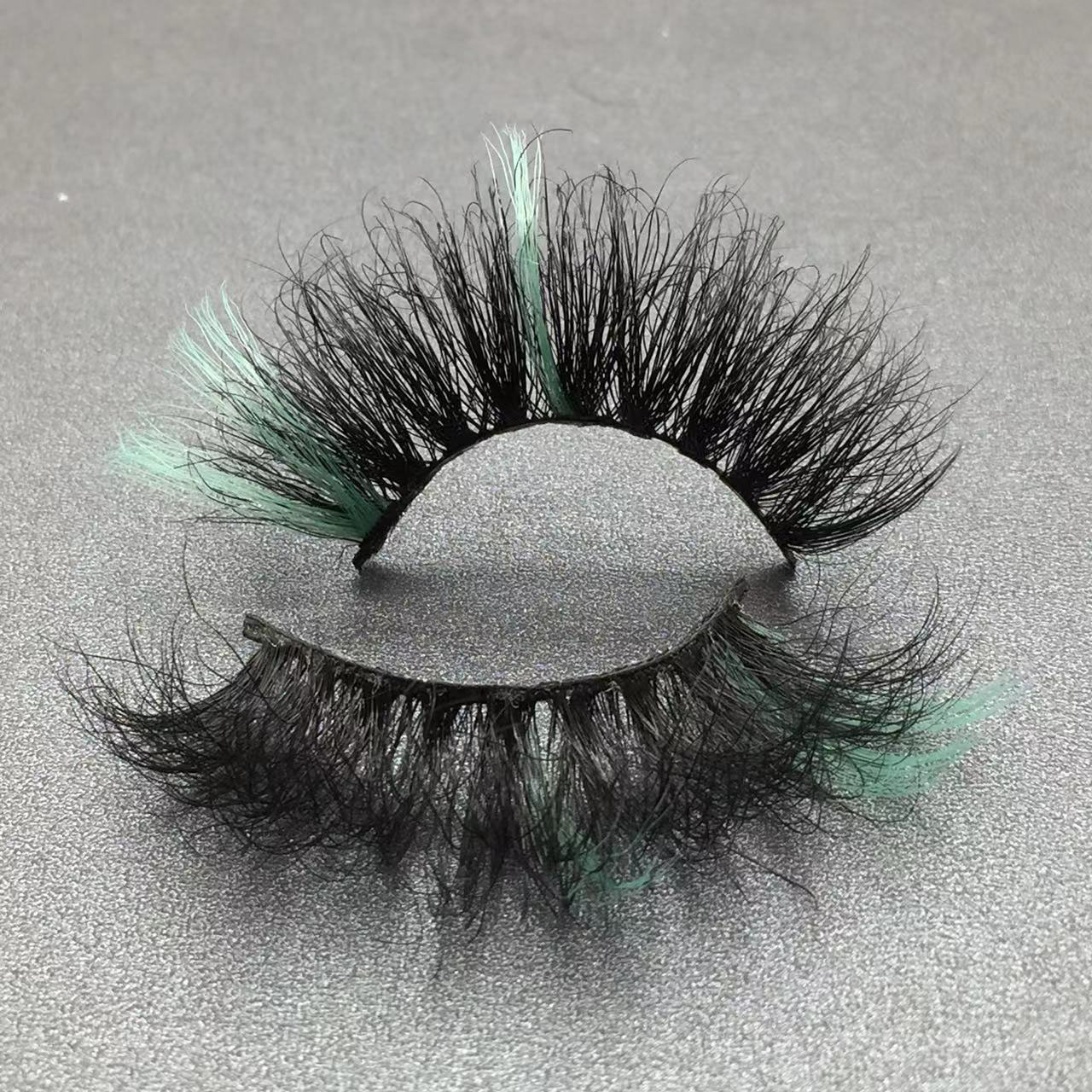 9X-72C lash strips with colored ends wholesale lashes3d wholesale vendor 25mm eyelashes