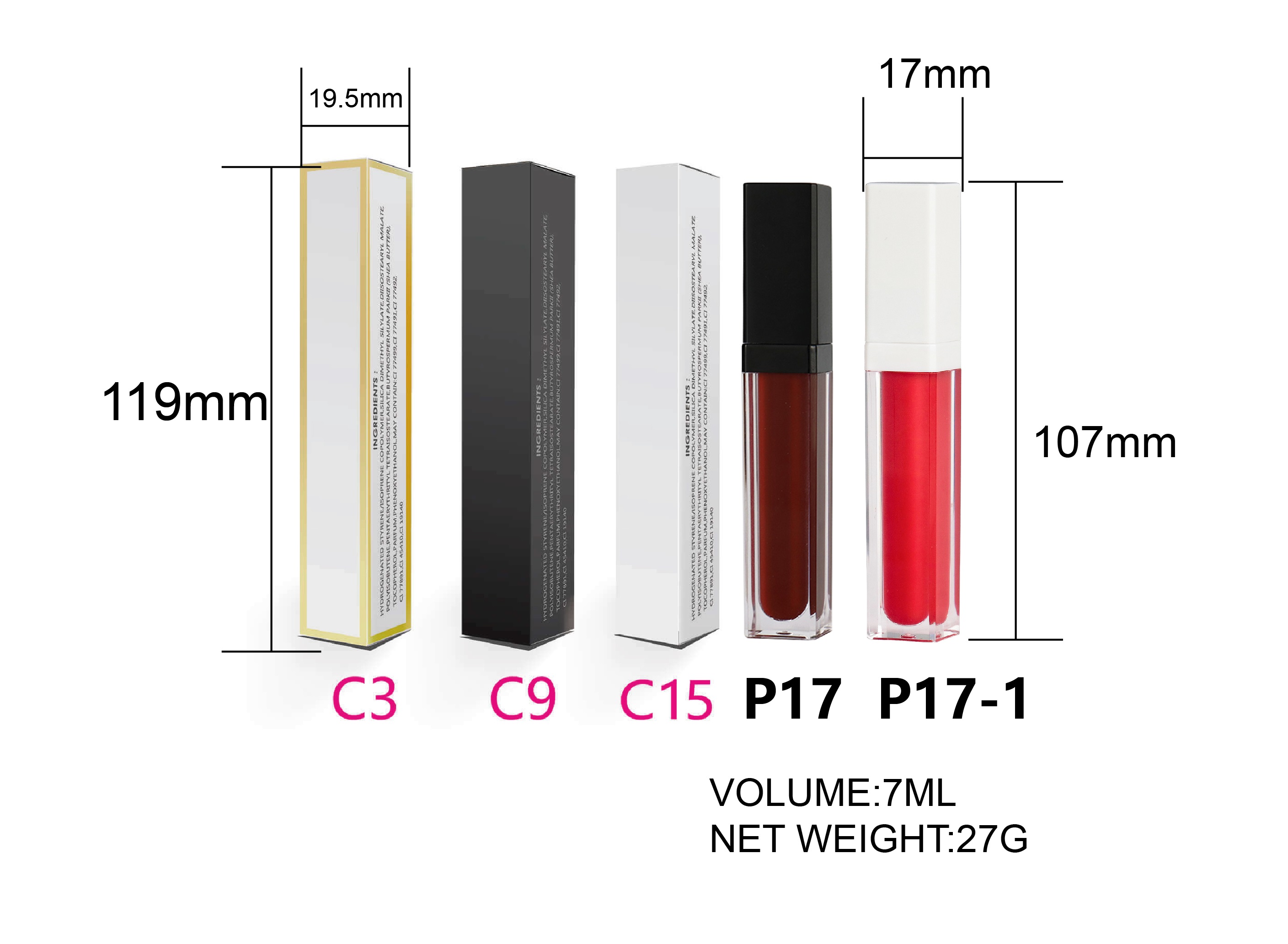 P17- 1  Mix colors Fantastic custom matte lipstick Matte liquid private label lip gloss shiny high glitter lip gloss