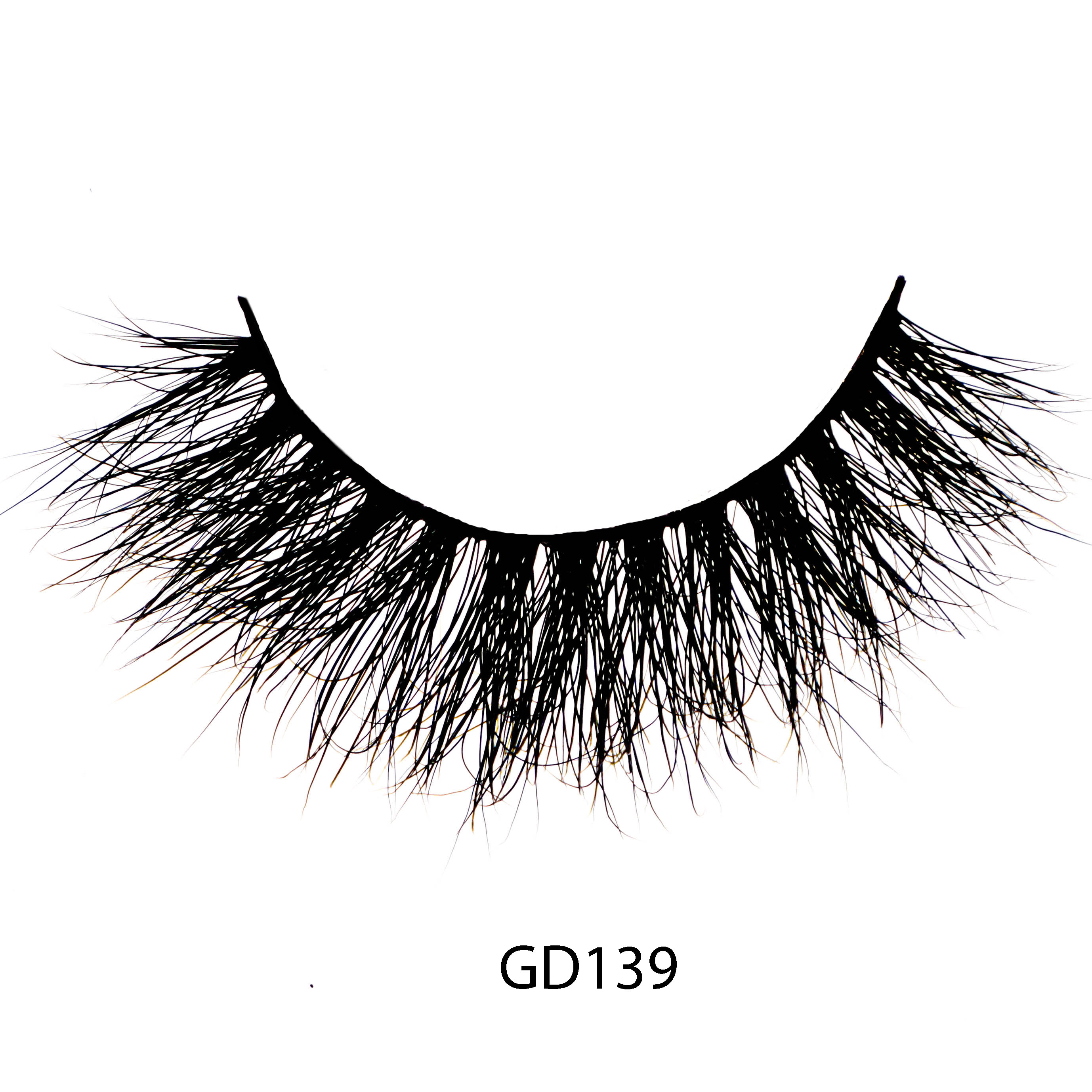 GD139 100% Real Mink Fur lashes 3d mink Lashes False Eyelashes With Custom Box