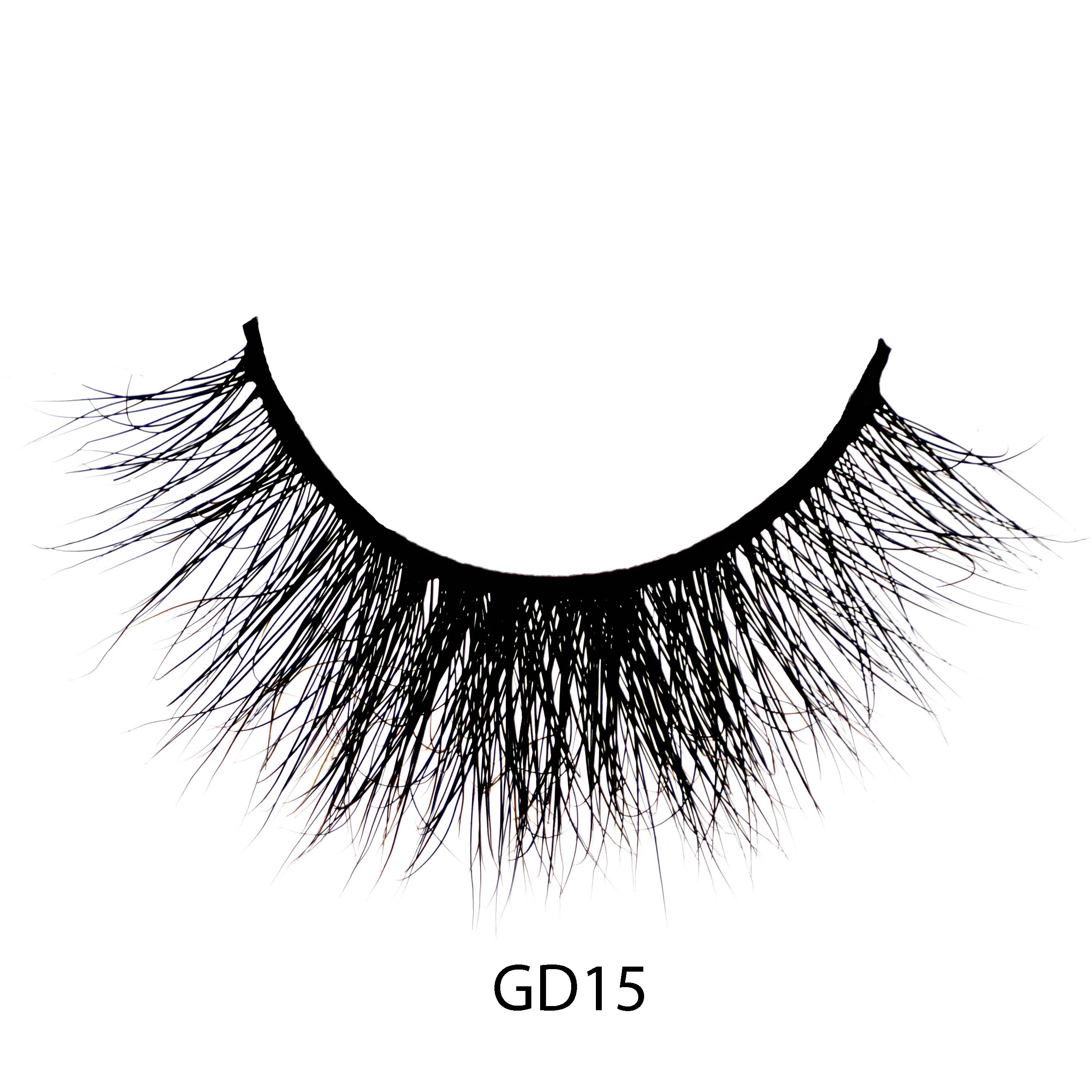 GD15 wholesale 100% cruelty free 3d mink strip eyelashes custom package Luxury Mink 3D Lashes box