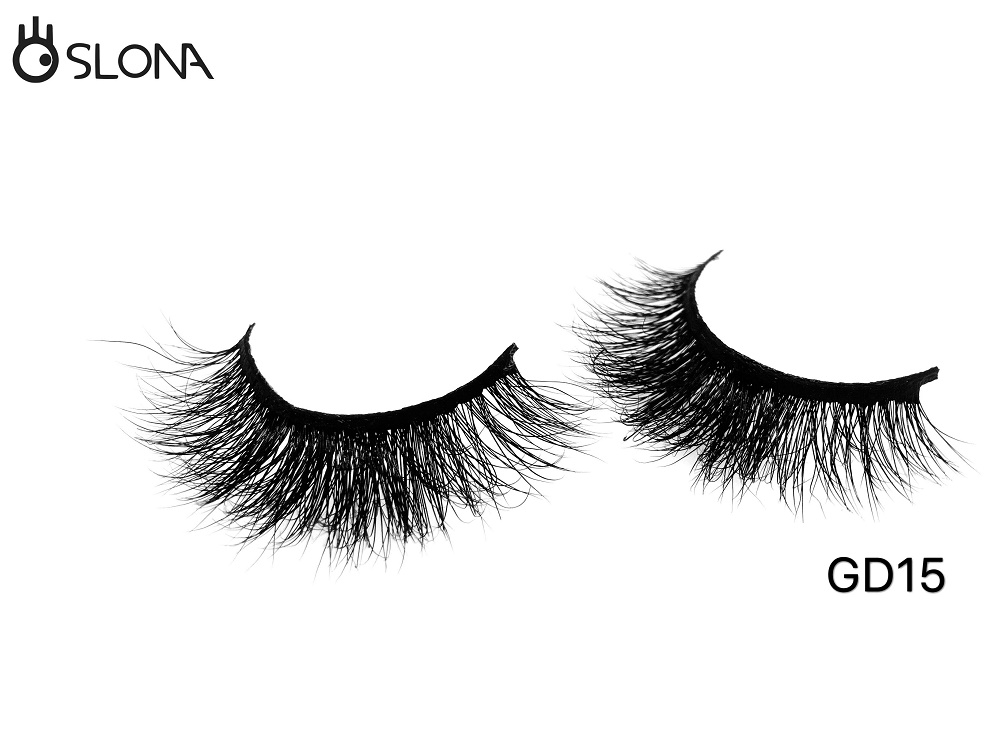 GD15 wholesale 100% cruelty free 3d mink strip eyelashes custom package Luxury Mink 3D Lashes box