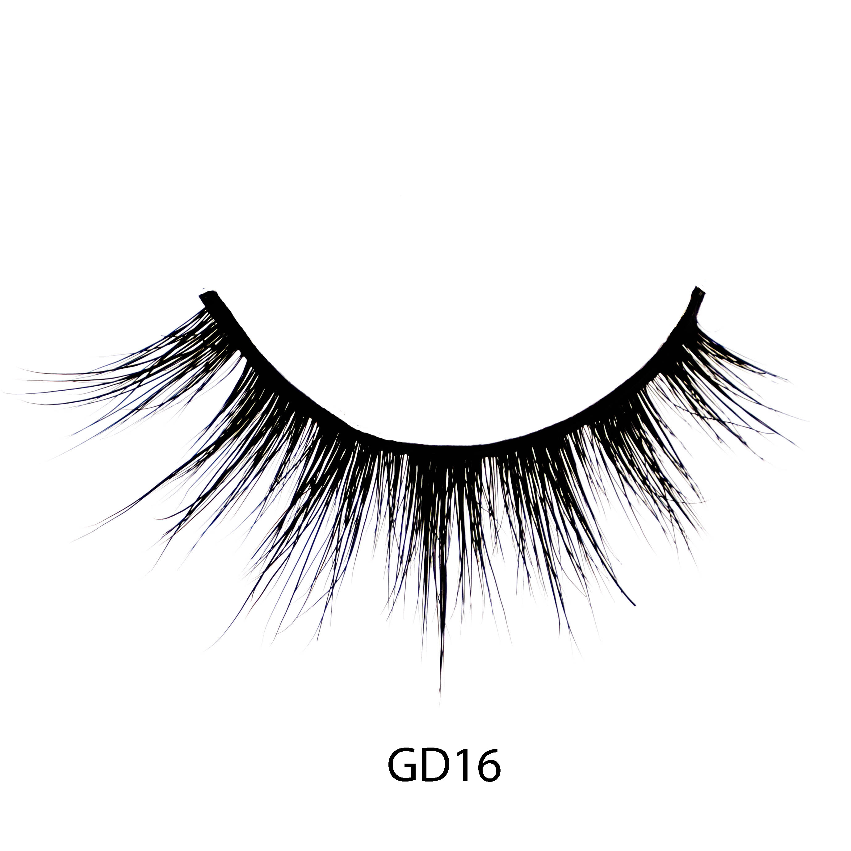 GD16 Factory wholesale Strip Eyelashes Private Label Dramatic 3D Mink Lashes With Eyelash Packaging