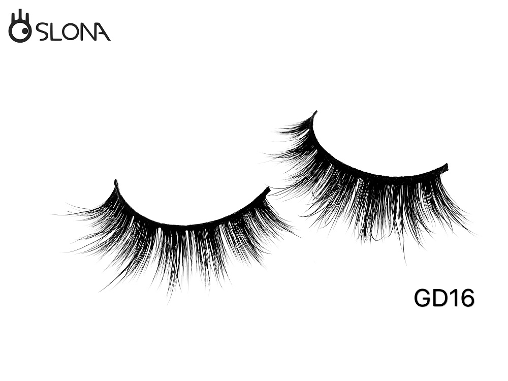 GD16 Factory wholesale Strip Eyelashes Private Label Dramatic 3D Mink Lashes With Eyelash Packaging