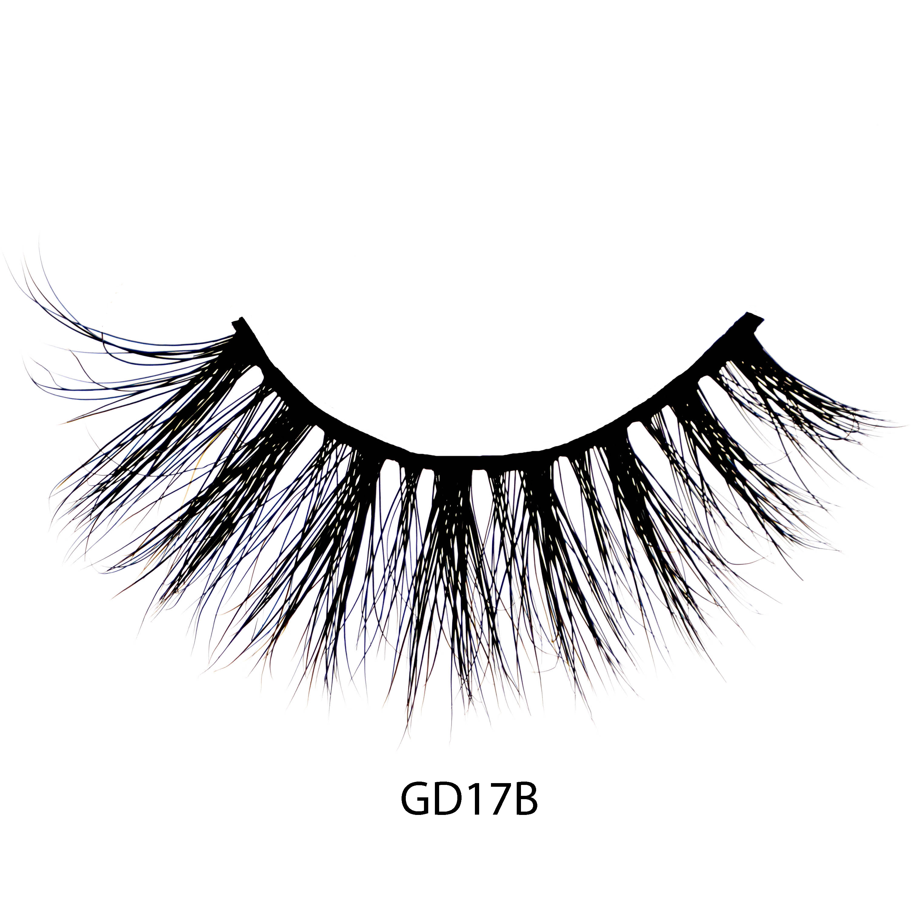 GD17B New Styles 3d mink eyelashes Soft Strong Cotton Band 3d Siberian Mink Strip lashes