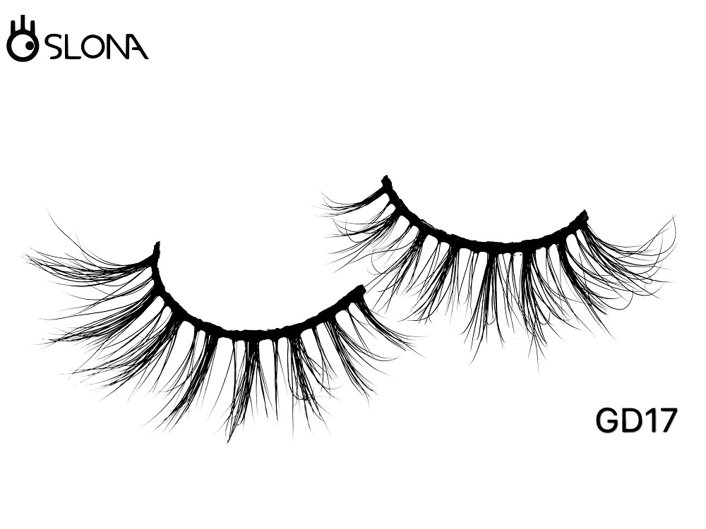 GD17 Wholesale 3d 100% real mink eyelashes private label mink eyelash vendor with paper eyelash box