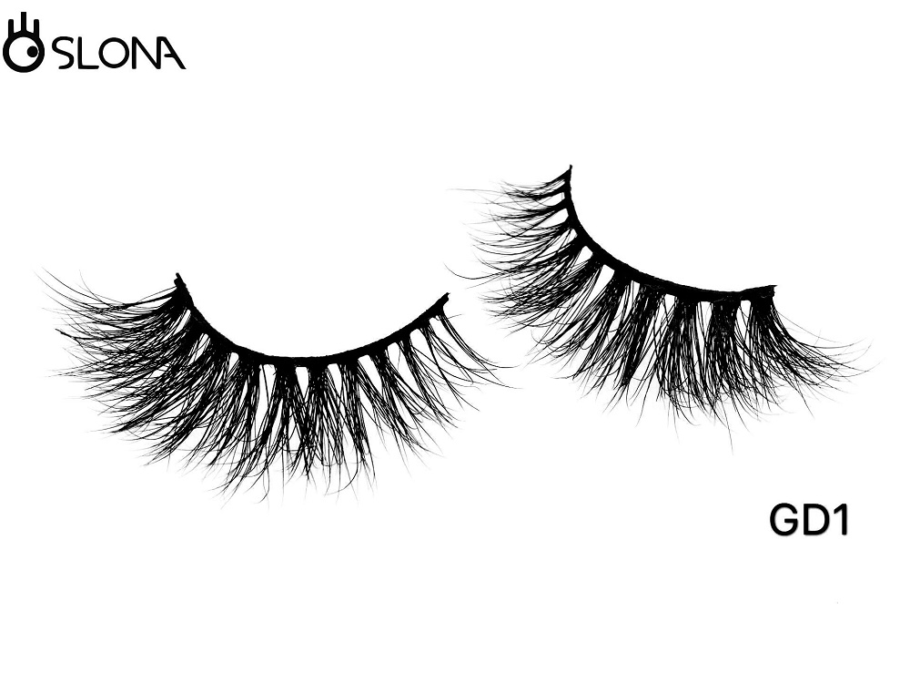 GD1 Beauty And Thick Long Private Label Soft Mink Lashes With Custom Eyelash Packaging Box