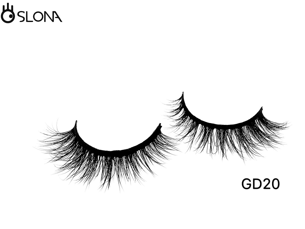 GD20 Factory wholesale Strip Eyelashes Private Label Dramatic 3D Mink Lashes Custom Packaging
