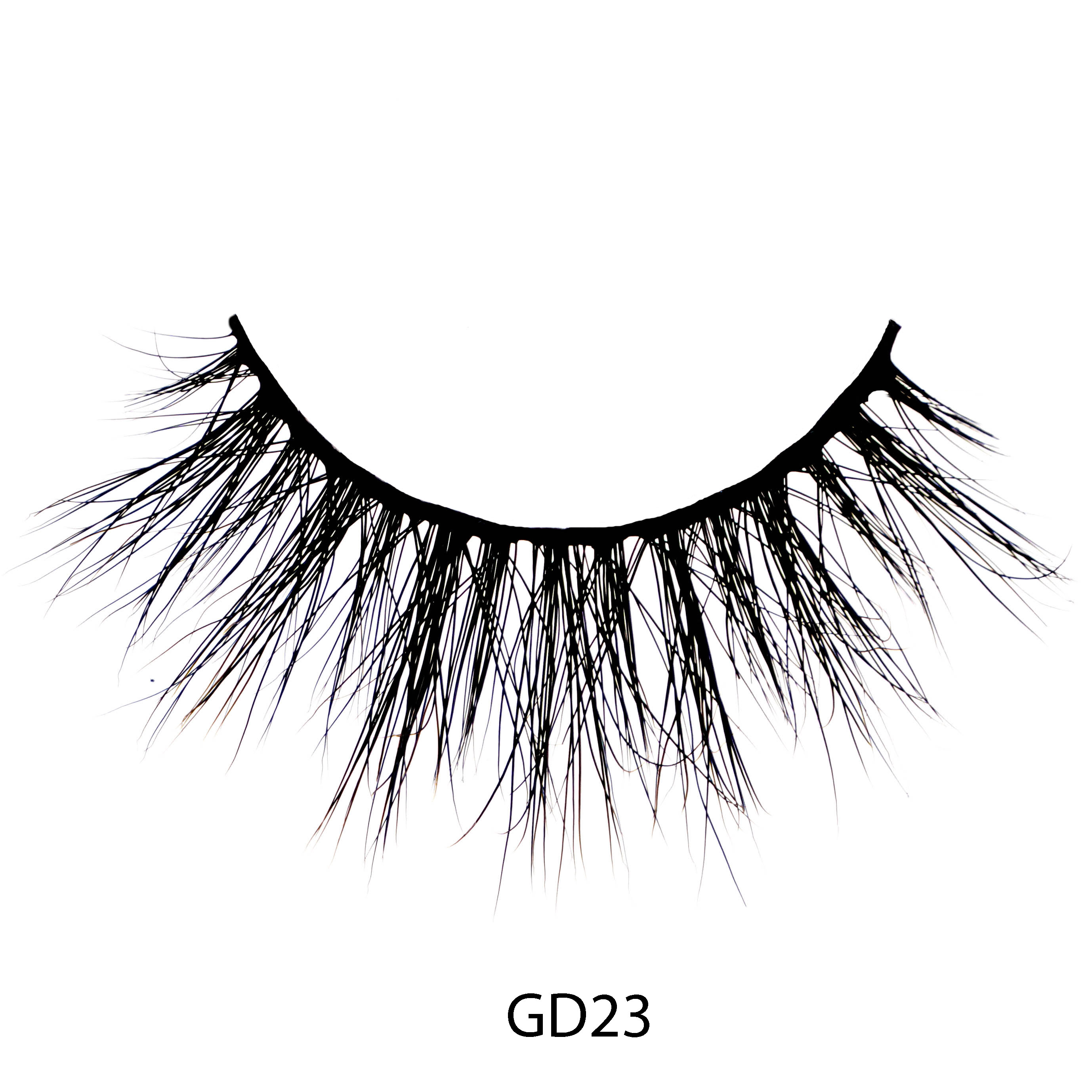 GD23 3d Mink Eyelash Wholesale Vendor Full Strip Lashes Handmade Soft Lashes Custom Packaging