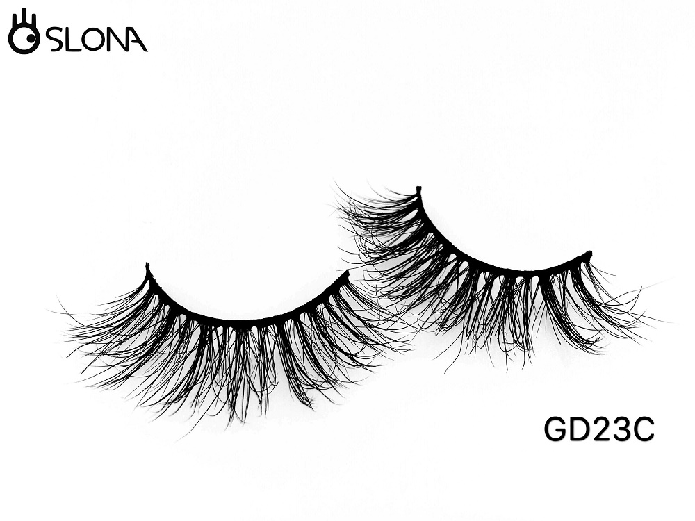 GD23C 3d mink lashes wholesale natural lashes custom eyelash packaging dramatic mink lashes