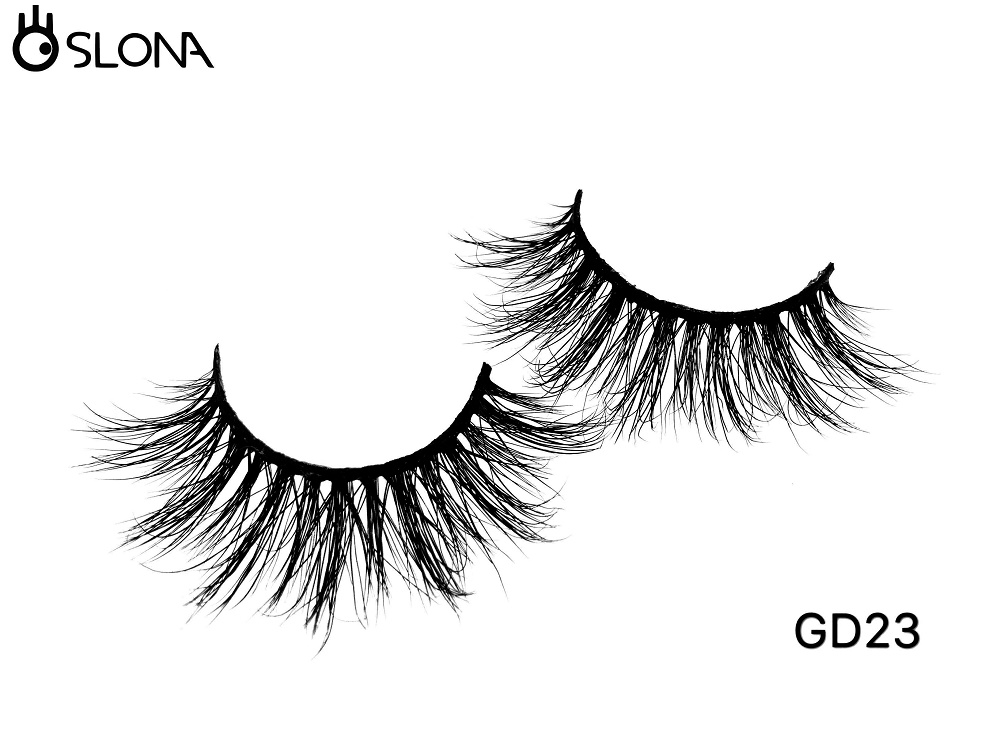 GD23 3d Mink Eyelash Wholesale Vendor Full Strip Lashes Handmade Soft Lashes Custom Packaging