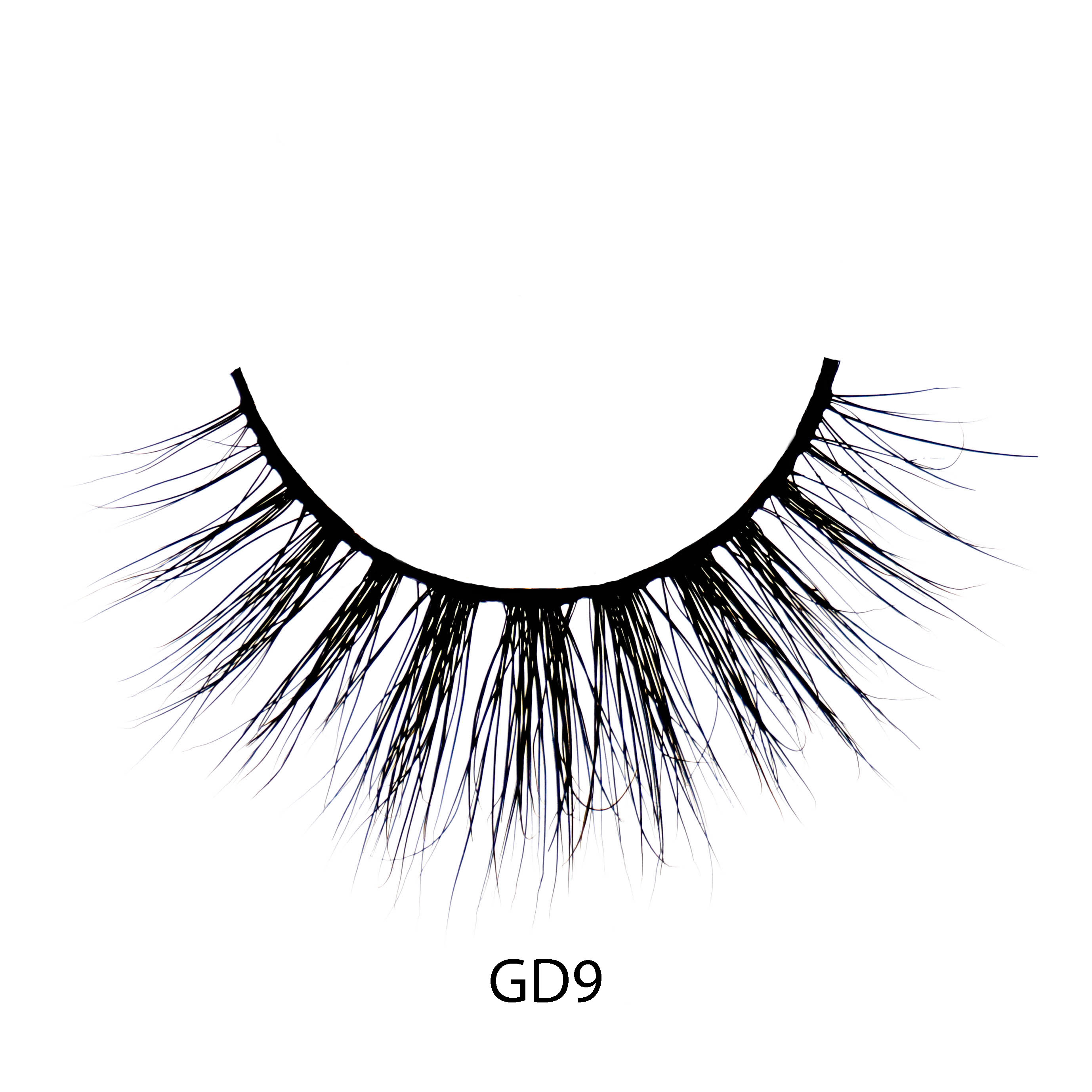 GD9 High Quality 3d Lashes Strip With Round Lashes Box Private Label Real Mink Vendor China Lashes