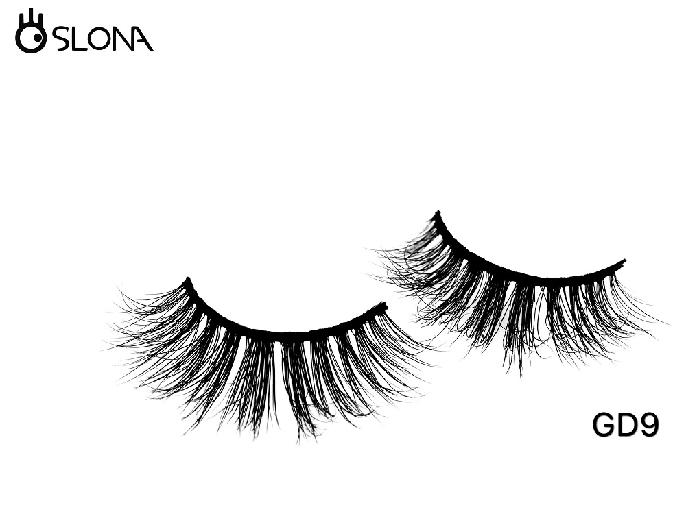 GD9 High Quality 3d Lashes Strip With Round Lashes Box Private Label Real Mink Vendor China Lashes