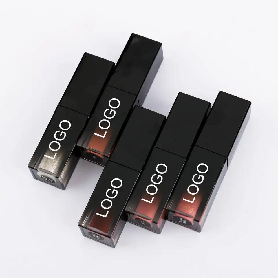 P45  Hot selling waterproof private label long lasting vegan glitter matte metallic liquid lipstick