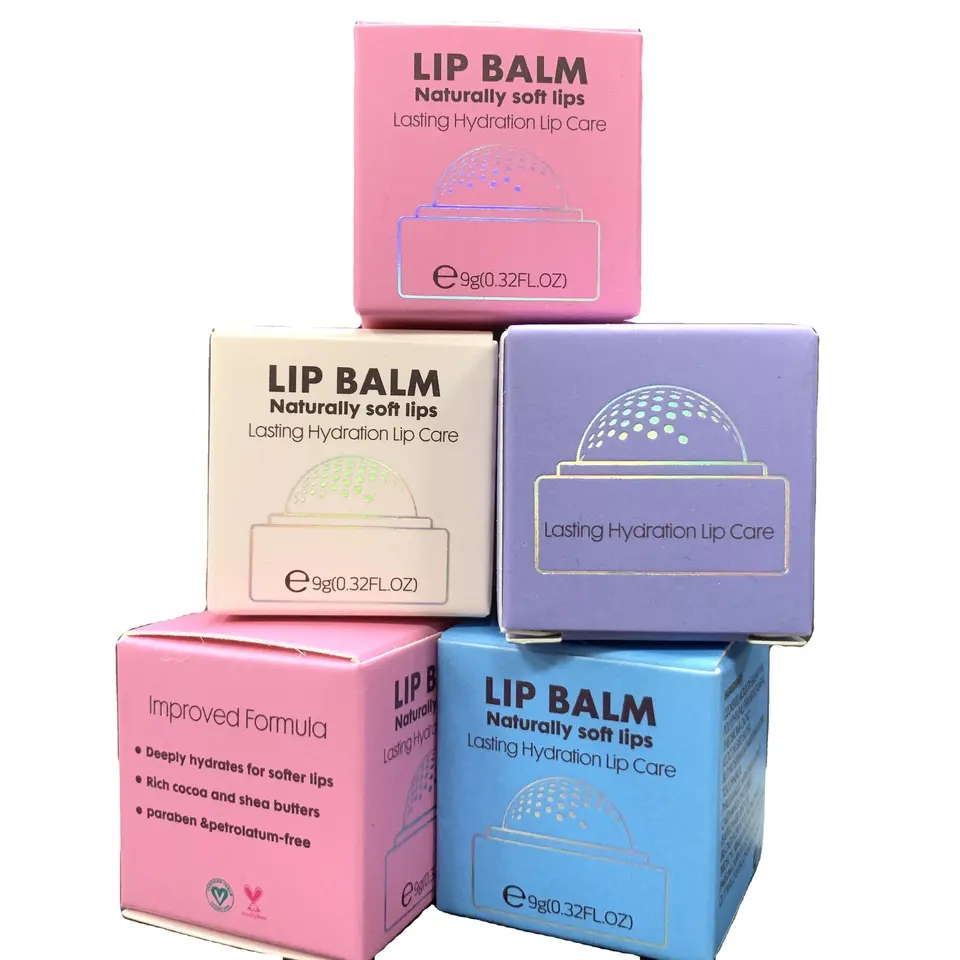 Friendly Vegan Lip Moisturizer Balm Ball Vitamin Organic Private Label Repair Lip Balm