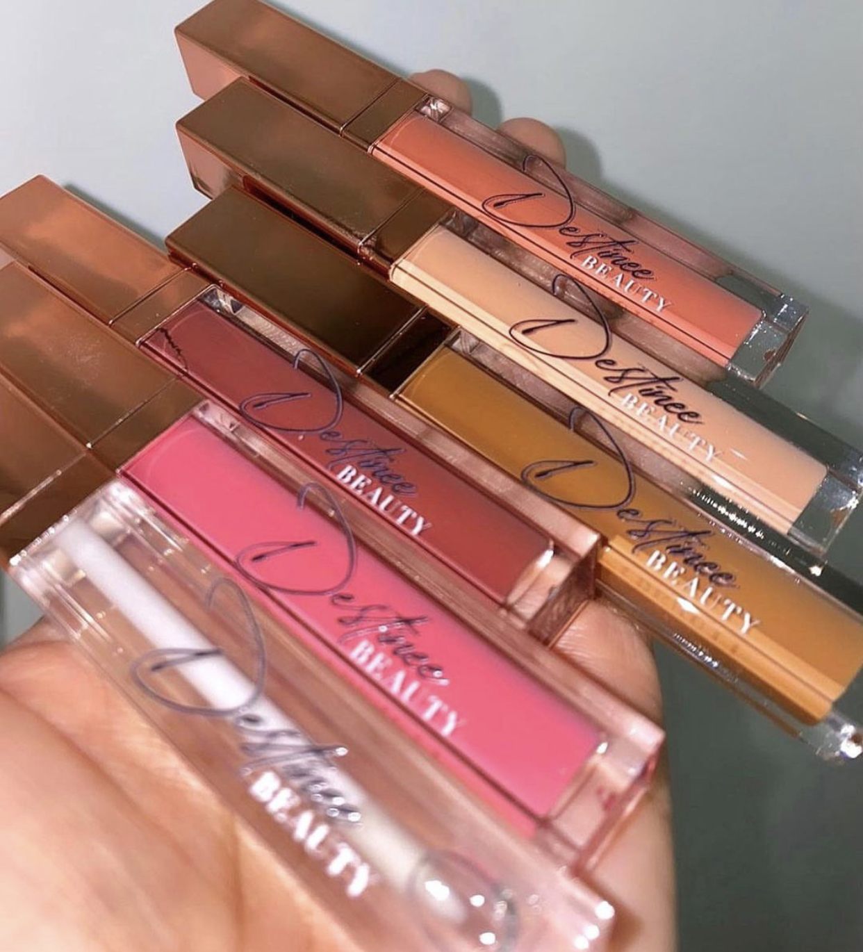 P9 Create Your Logo Lip Makeup Line Pinky Red Glossy Lip Gloss Lipgloss Vendor