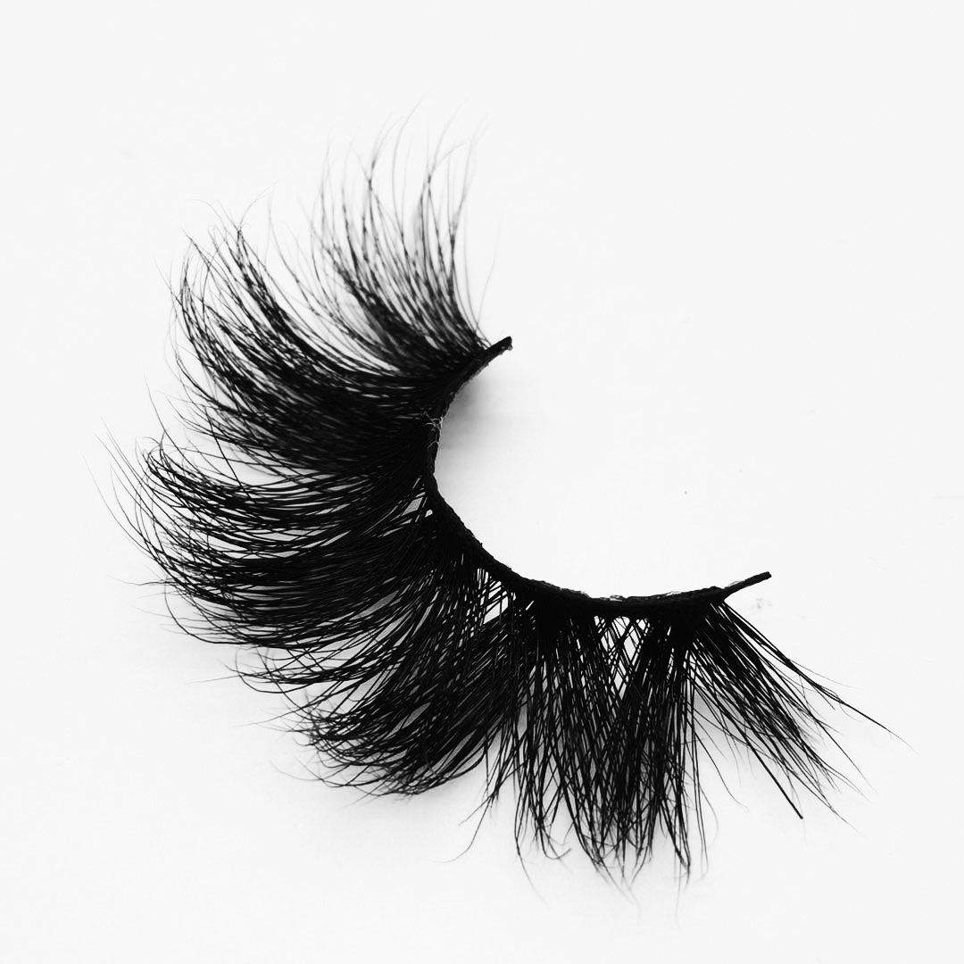 W157A Private Label 3d mink strip lashes 25mm Siberian mink eyelash