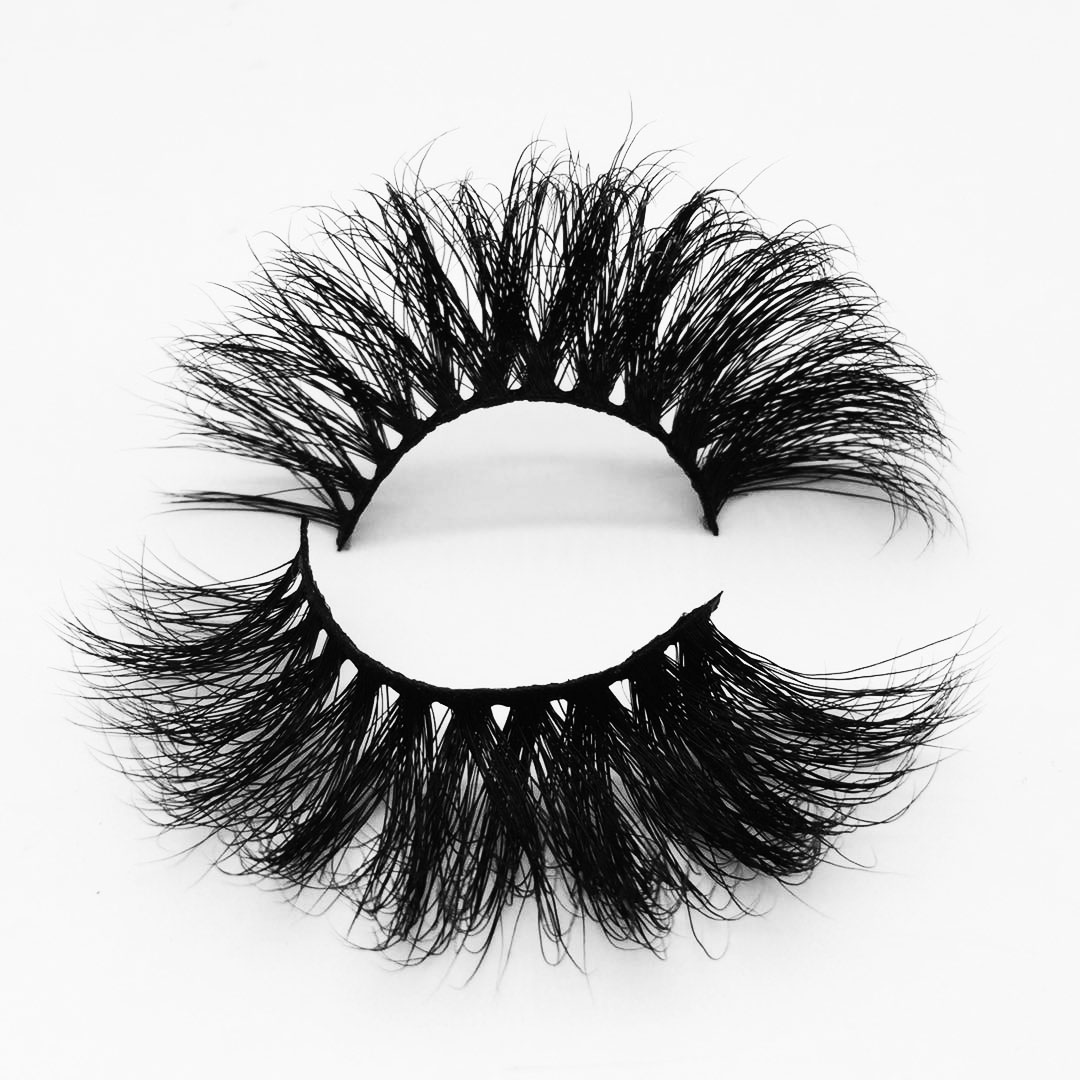 W611A Natural 25mm Mink Eyelashes 1pairs Lash Diamond 3D One Pair Lashes Package