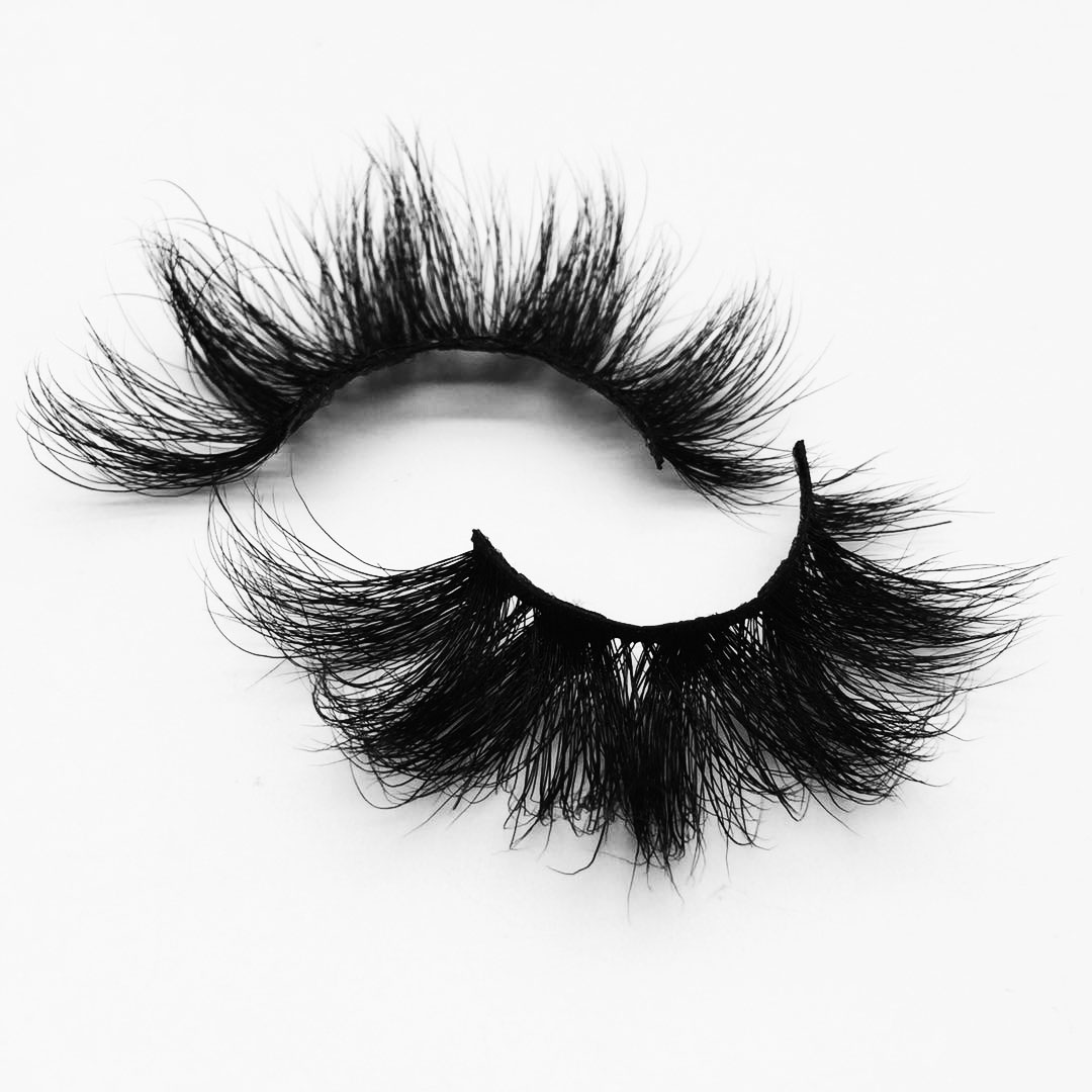 W157A Private Label 3d mink strip lashes 25mm Siberian mink eyelash