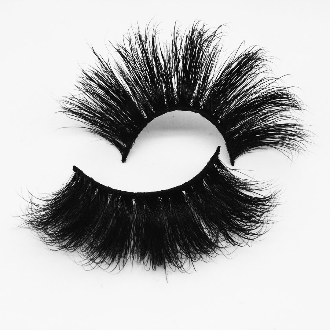 W187E private label lashes 3d wholesale vendor eyelashes Handmade 100% Real 5D 25mm Mink Eye lashes