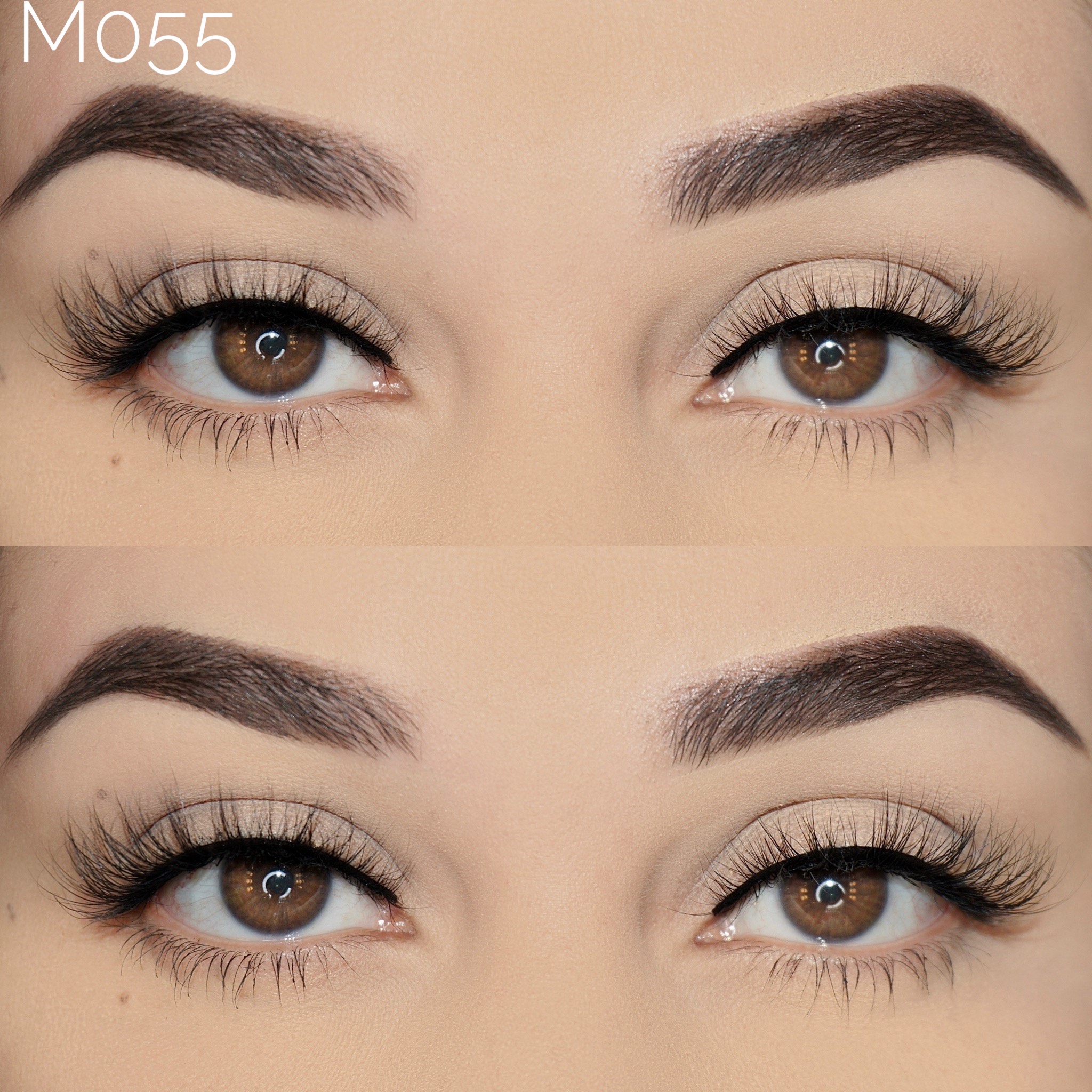 M055  New style 16-18MM color 3d mink lashes premium Party Style False Eye Lashes