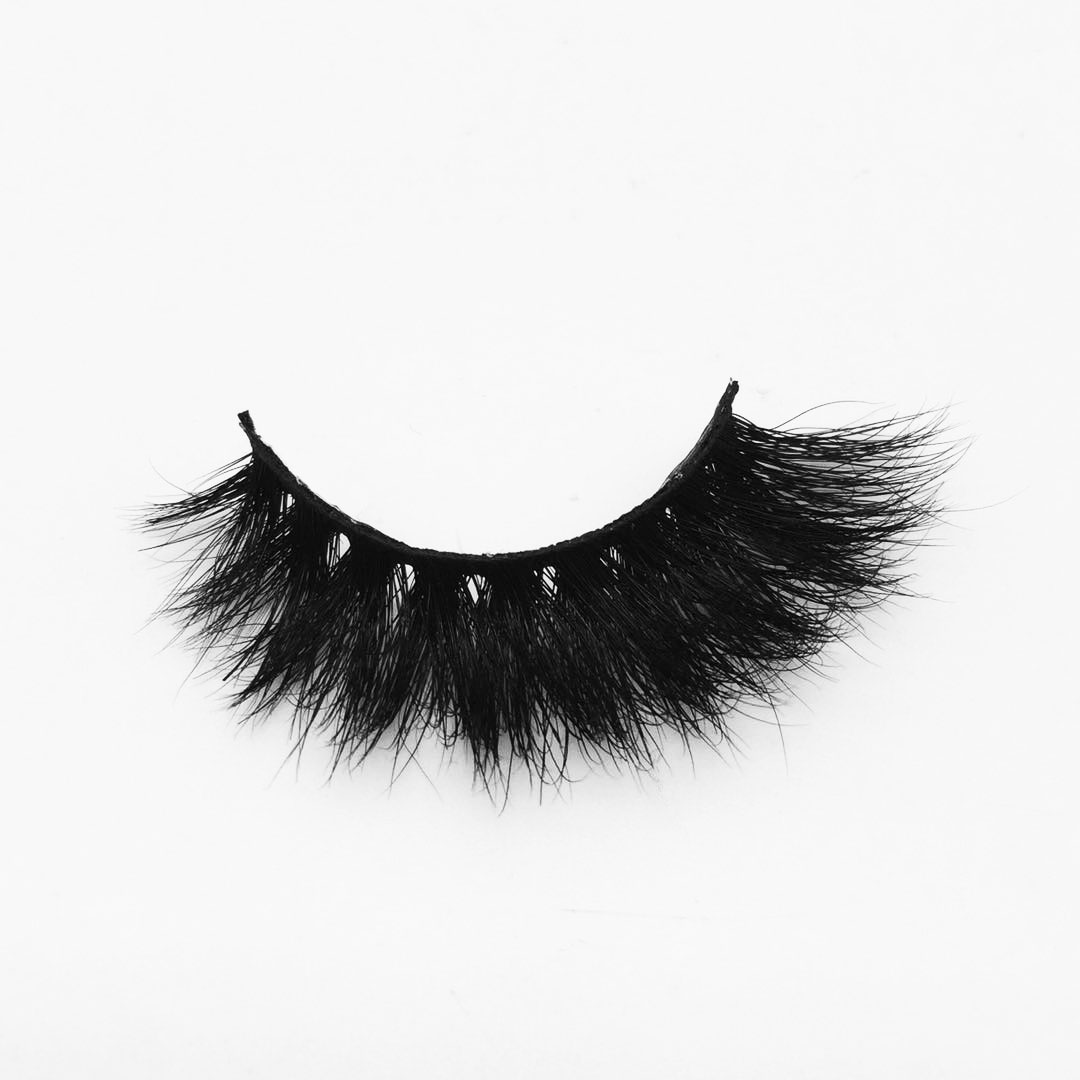 M060  Wholesale 100% Mink Eyelash 18mm Super Fluffy Mink Lashes 3D Wispy Thick Curl Mink Eyelashes