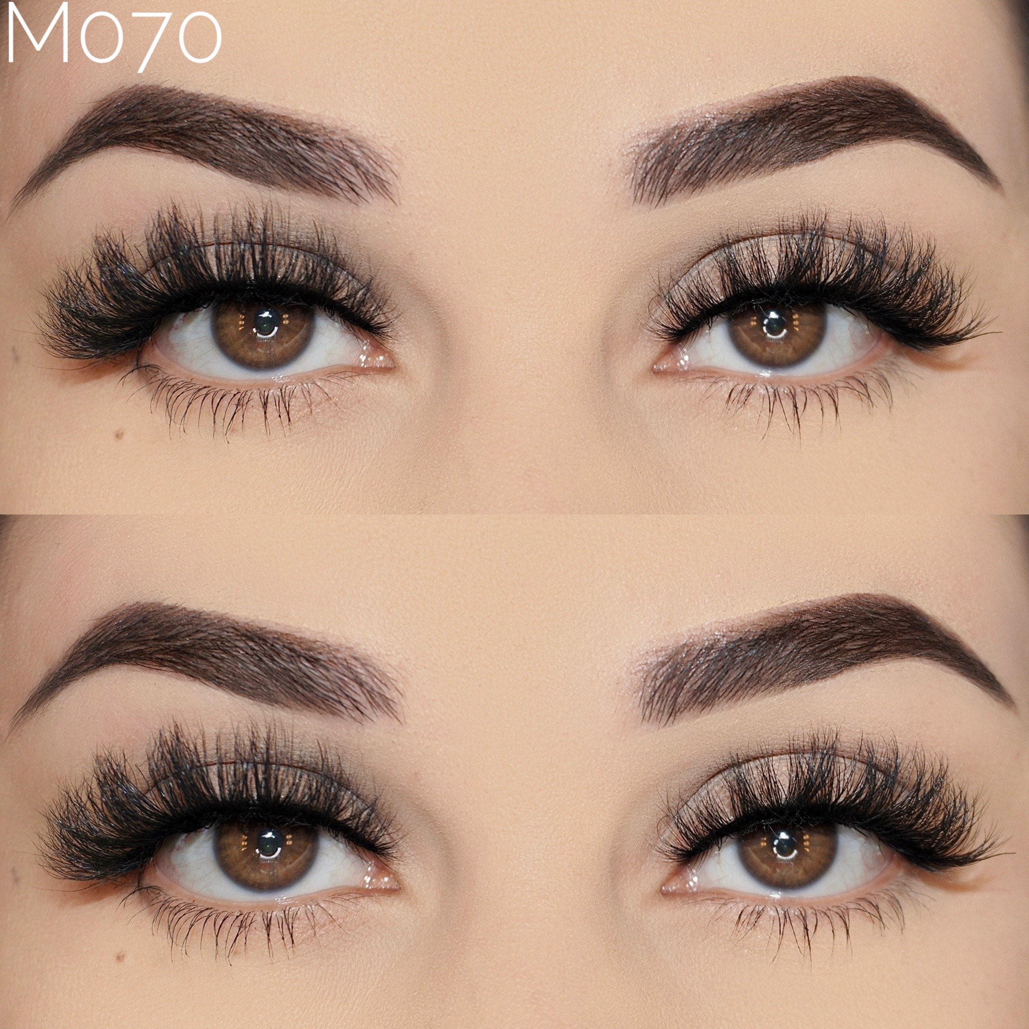 M070  Wholesale Vendor Real 3d Mink Lashes Tray Natural Wispy Fluffy 5d Faux Mink Strip Eyelashes