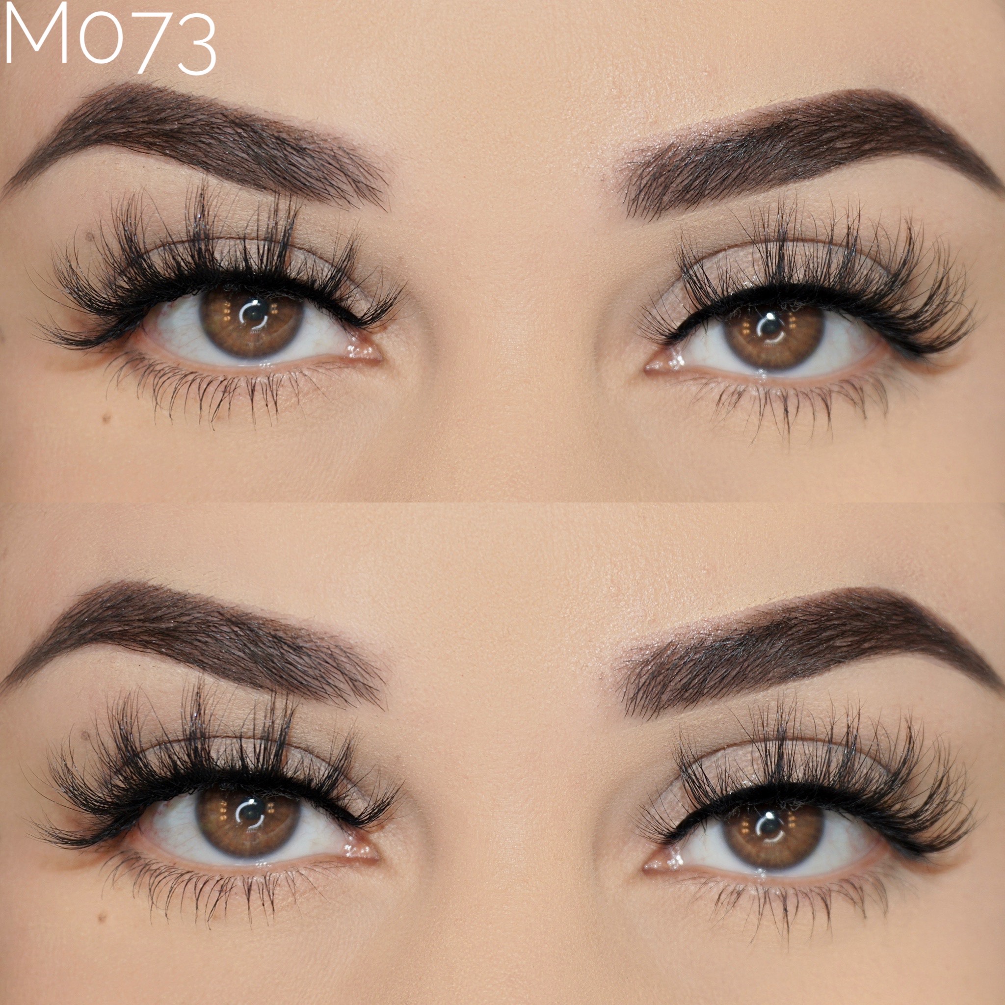 M073 Wholesale 3d/5d 25mm full strip real mink eye lashes private label packaging
