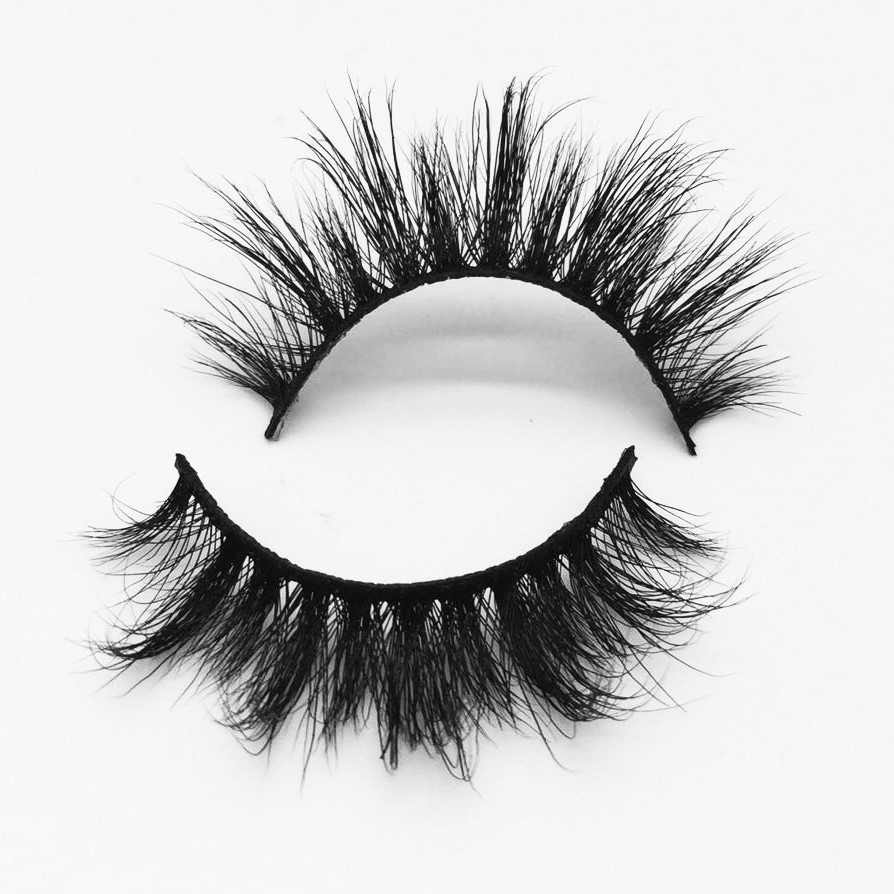 M073 Wholesale 3d/5d 25mm full strip real mink eye lashes private label packaging