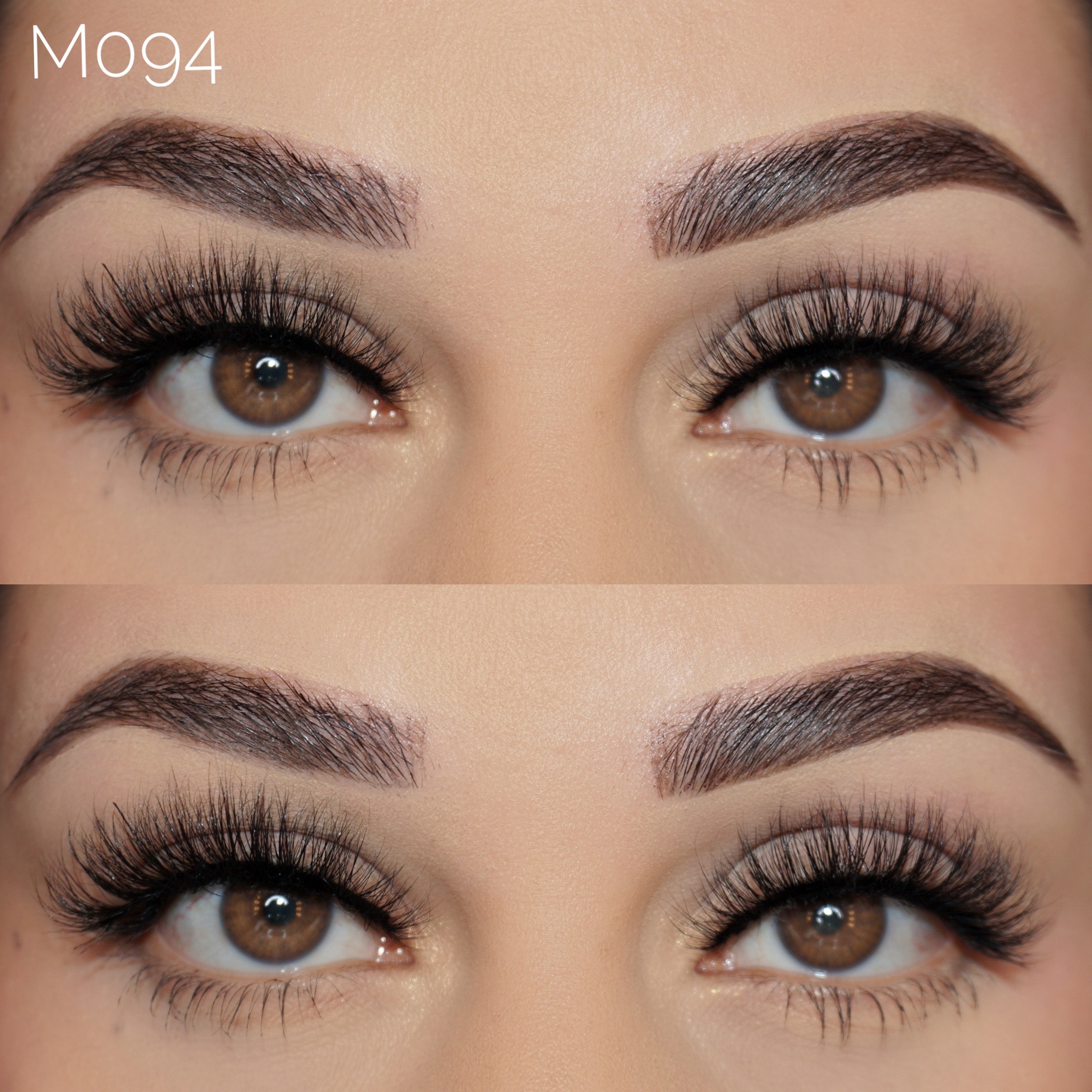 M094 Wholesale private label eye lashes 3d mink false strip eyelashes with customized packaging