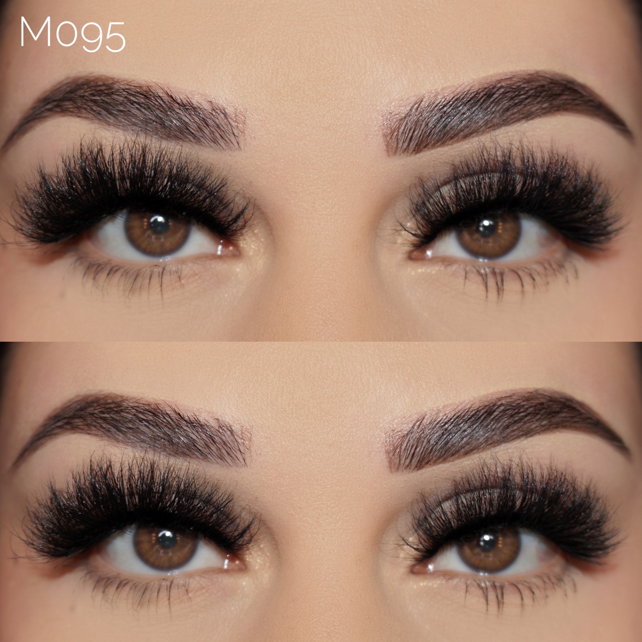 M095 Wholesale lashes full strip lashes fluffy 16mm mink eyelash 100% 3d mink eyelashes vendor 3d mink