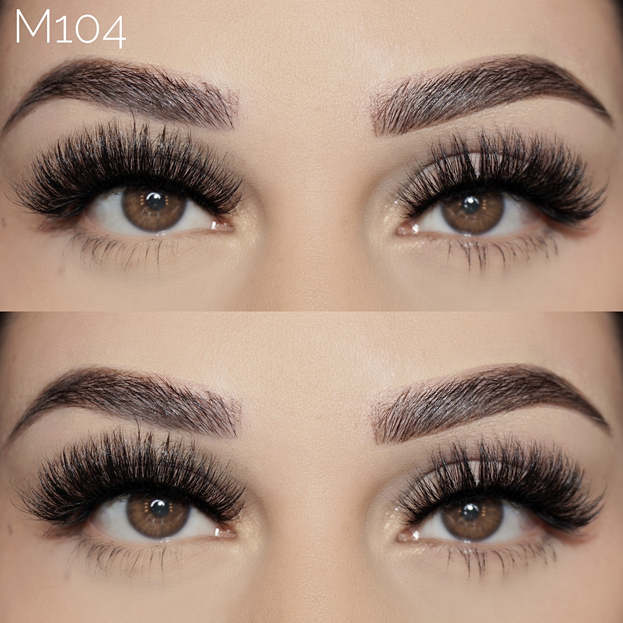 M104 New and hot beautiful long 3d mink lashes 16mm eyelashes
