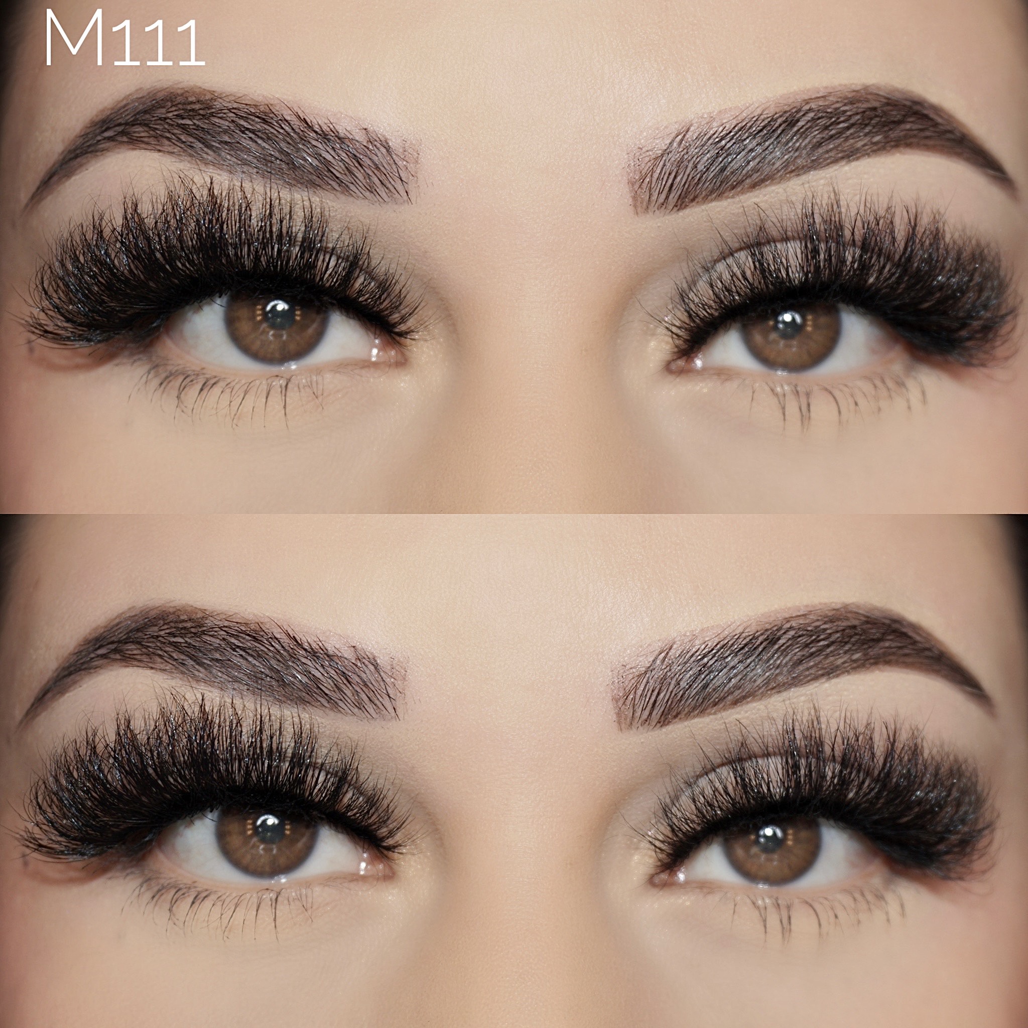 M111 New and hot beautiful long 3d mink lashes 18mm eyelashes