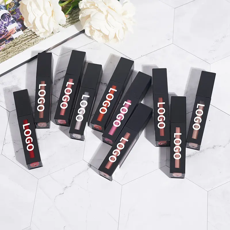 P171 2023 accept custom logo lipstick gloss tube square round liquid lipstick luxury packaging lip containers