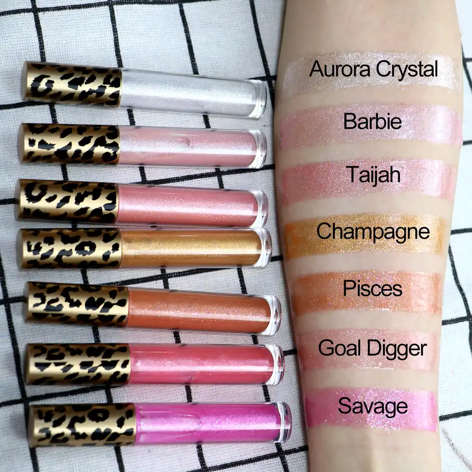 P181 Clear Shiny Vegan Lipgloss colors Private Label Luxury Lip Gloss Base DIY Lipgloss