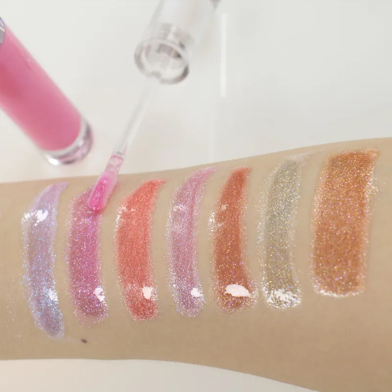 P67 Low MOQ Custom wholesale Clear Shiny Vegan Private Label Luxury Lip Gloss Base DIY Lipgloss