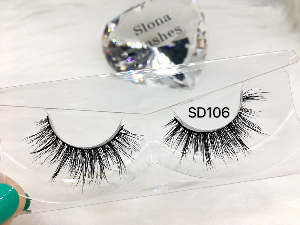 SD106 Top Quality Mink Eyelashes Private Label 3D Mink Lashes with Custom Logo