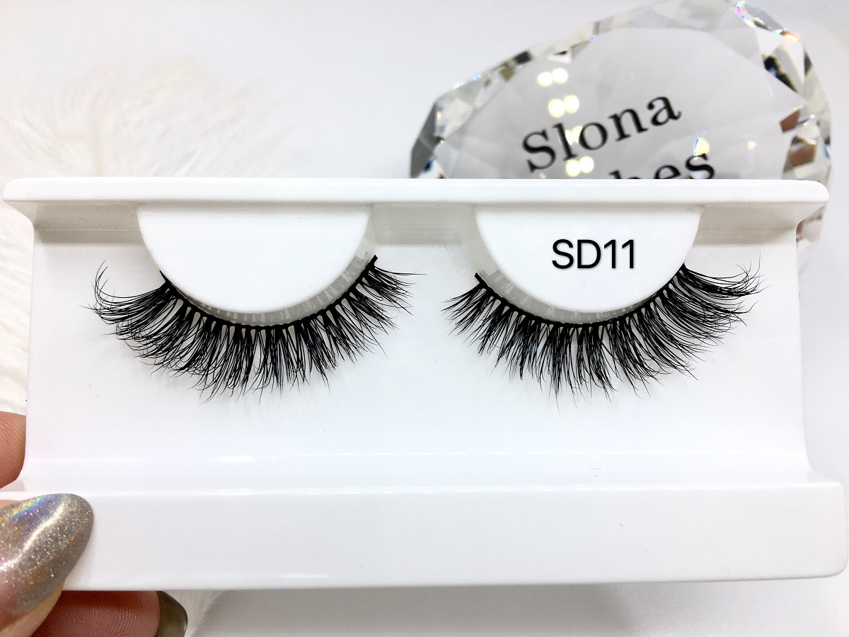 SD11 Mink eyelashes vendor 3D mink eyelashes 18mm fluffy eyelashes mink private label