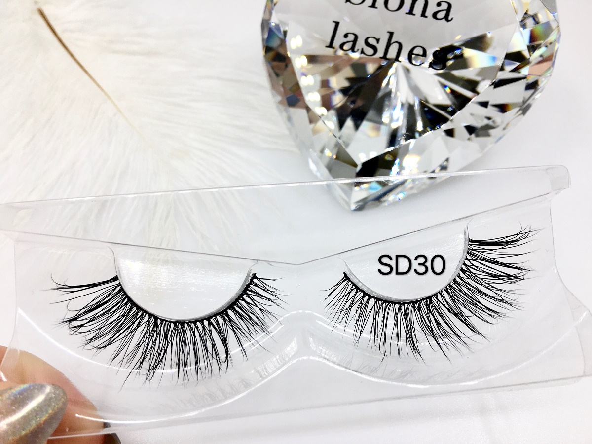 SD30 Wholesale Real Siberian Mink Strip Lashes Private Label Packaging 3D Mink Eyelashes