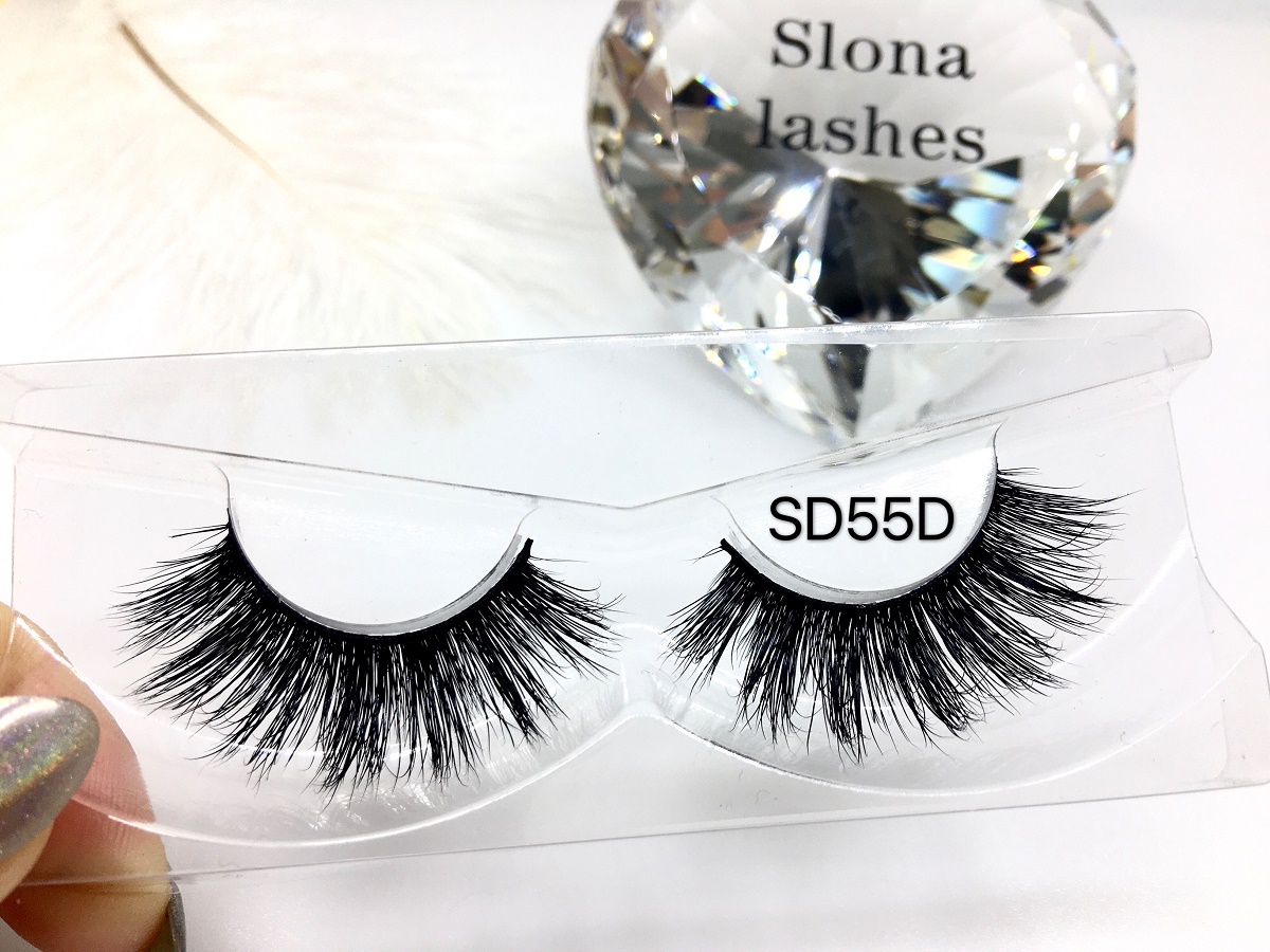 SD55D best quality eyelash strip Own Brand Custom Package Private Label 3D Mink Eyelashes